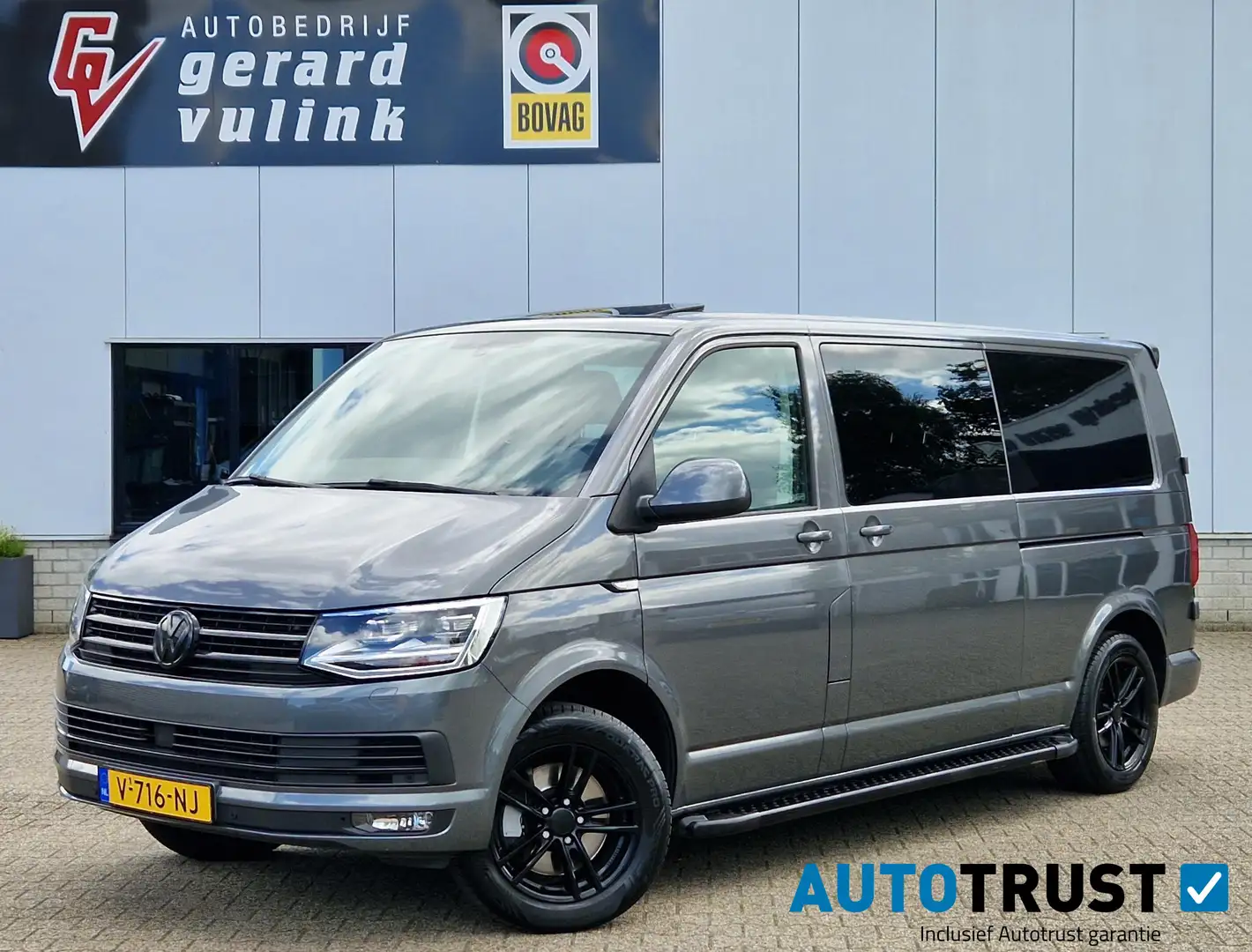 Volkswagen T6 Transporter 2.0TDI DSG L2H1 Highline LED SCHUIF/KANTEL ADAP CR Grijs - 1