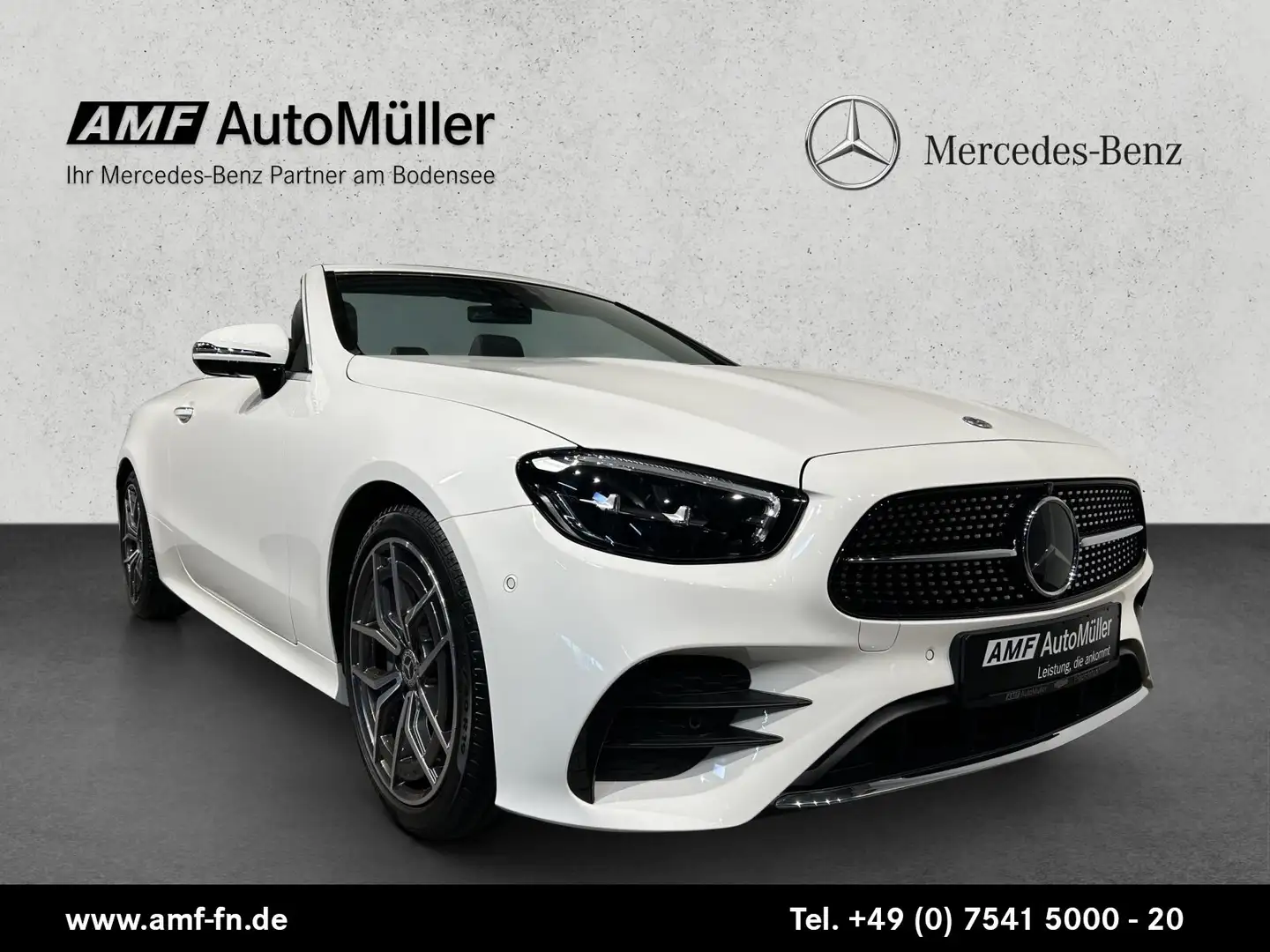 Mercedes-Benz E 220 E 220 d Cabriolet AMG Line 360°+DISTRO+SITZKLIMA Blanco - 1