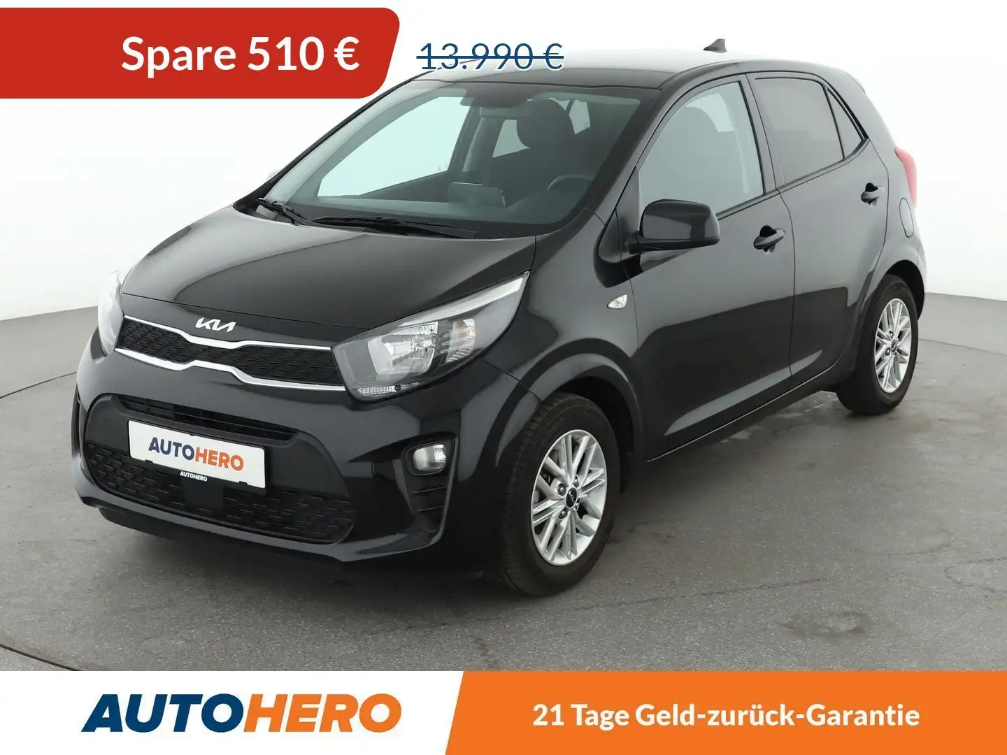 Kia Picanto 1.0 Vision *NAVI*SHZ*ALU* Schwarz - 1