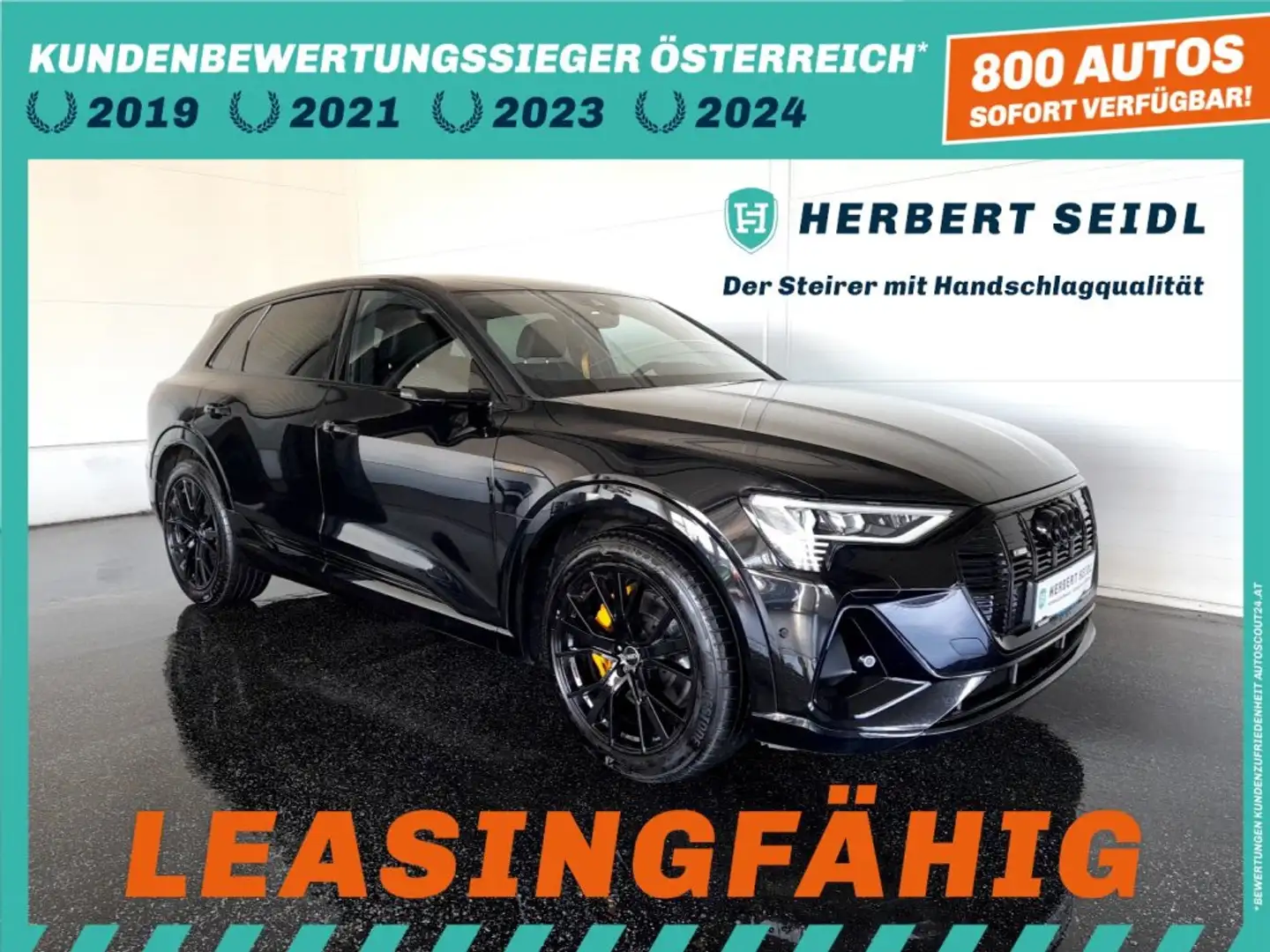 Audi e-tron 55 quattro S-LINE BLACK *NP: € 92.135.- / 21 ZOLL / TEILLEDER / BANG & OLUFSEN / VIRTUELL PLUS / KAMERA* Schwarz - 1