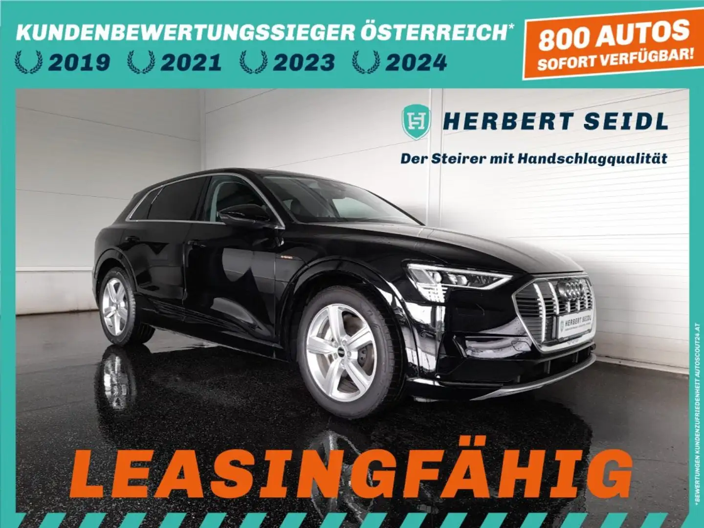 Audi e-tron 55 quattro S-LINE *NP: € 92.135.- / 21 ZOLL / TEILLEDER / BANG & OLUFSEN / VIRTUELL PLUS / KAMERA* Schwarz - 1