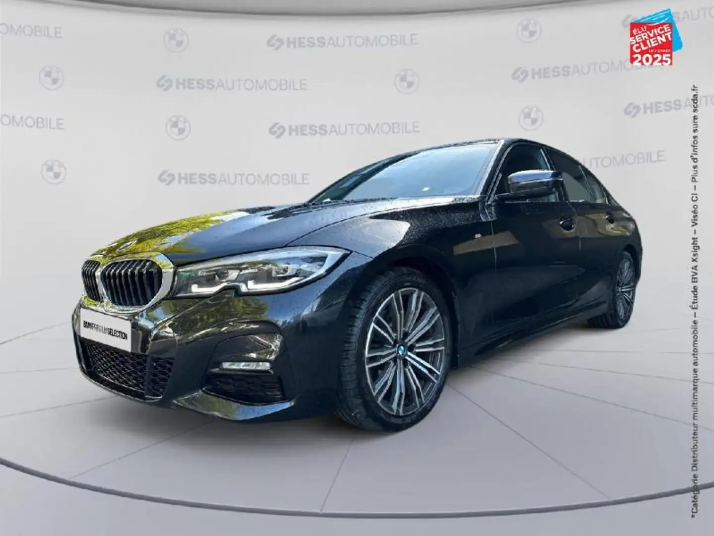 BMW 320 320dA 190ch M Sport Zwart - 1
