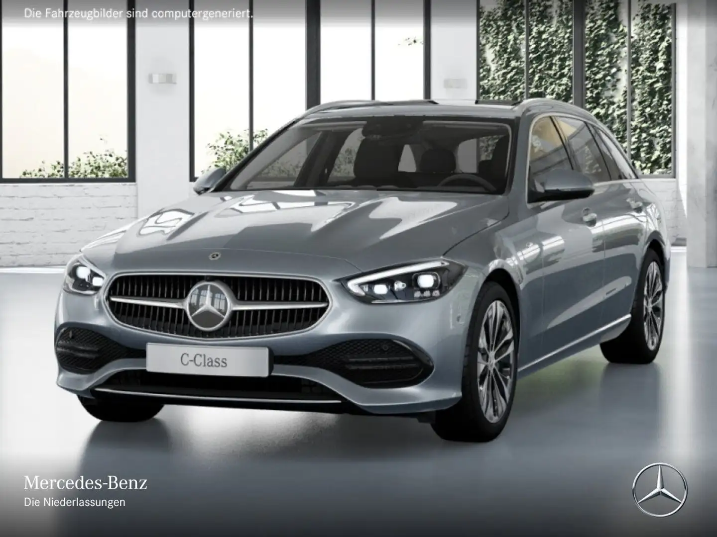 Mercedes-Benz C 300 de T 4M AVANTG+PANO+360+AHK+BURMESTER+9G Silber - 2