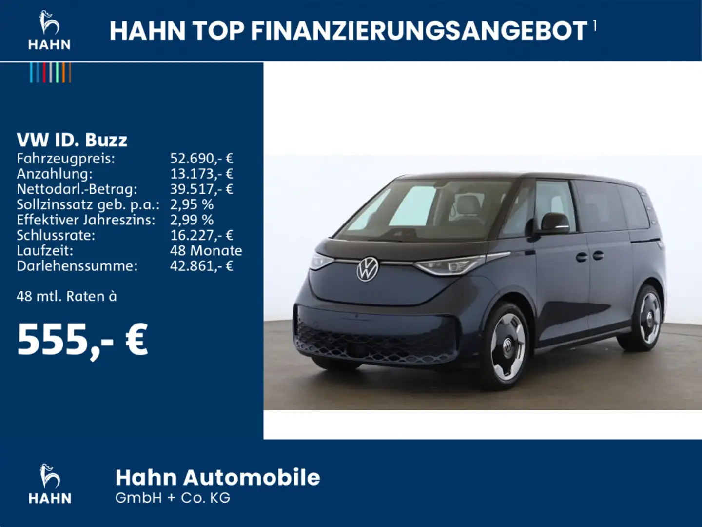 Volkswagen ID. Buzz ID.Buzz PRO 150kW ACC AHK SIDE ASSIST Blau - 2