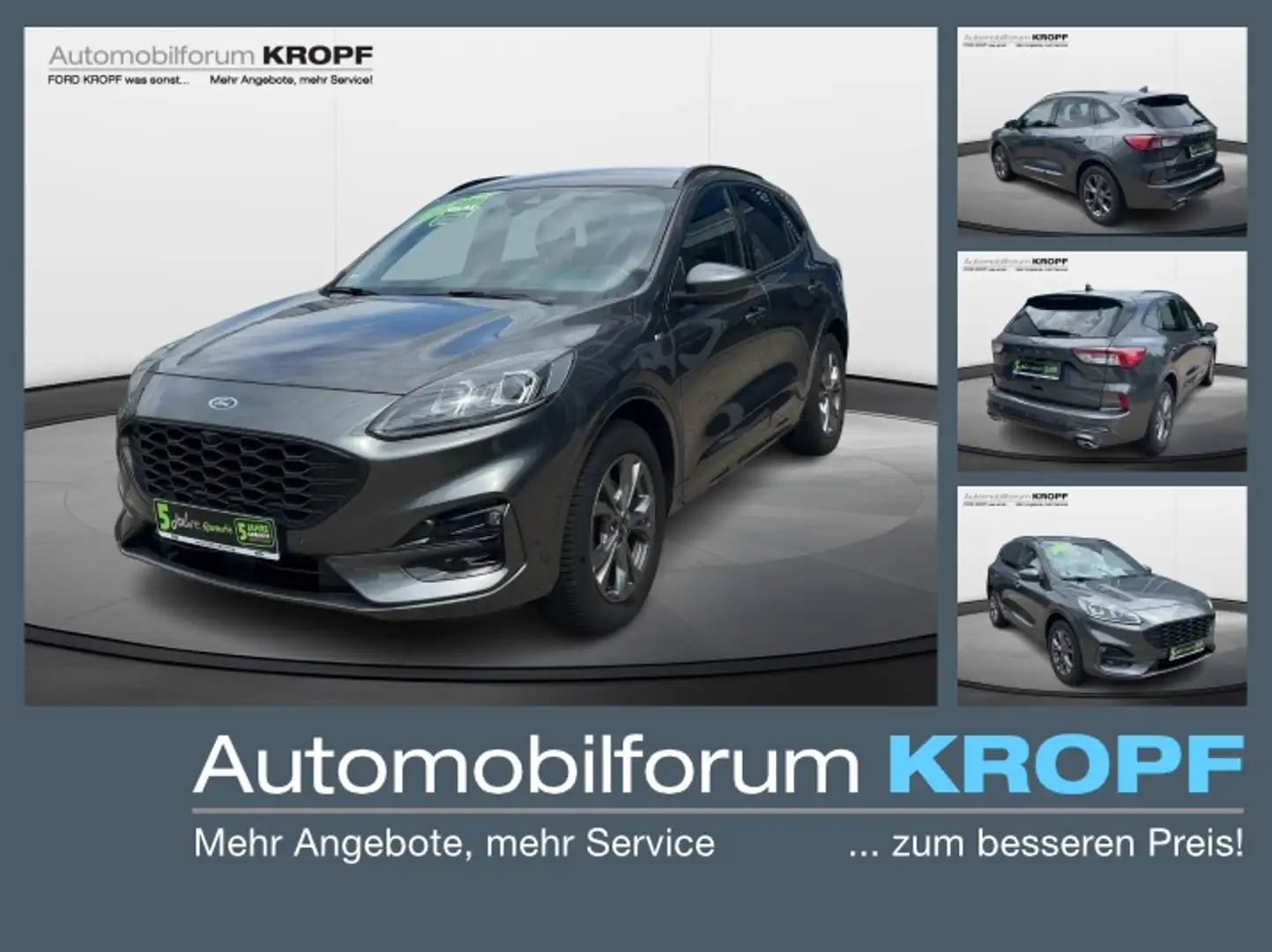 Ford Kuga 2.0 EcoBlue ST-Line X ACC+AHK+LED+Navi+SHZ Grau - 1