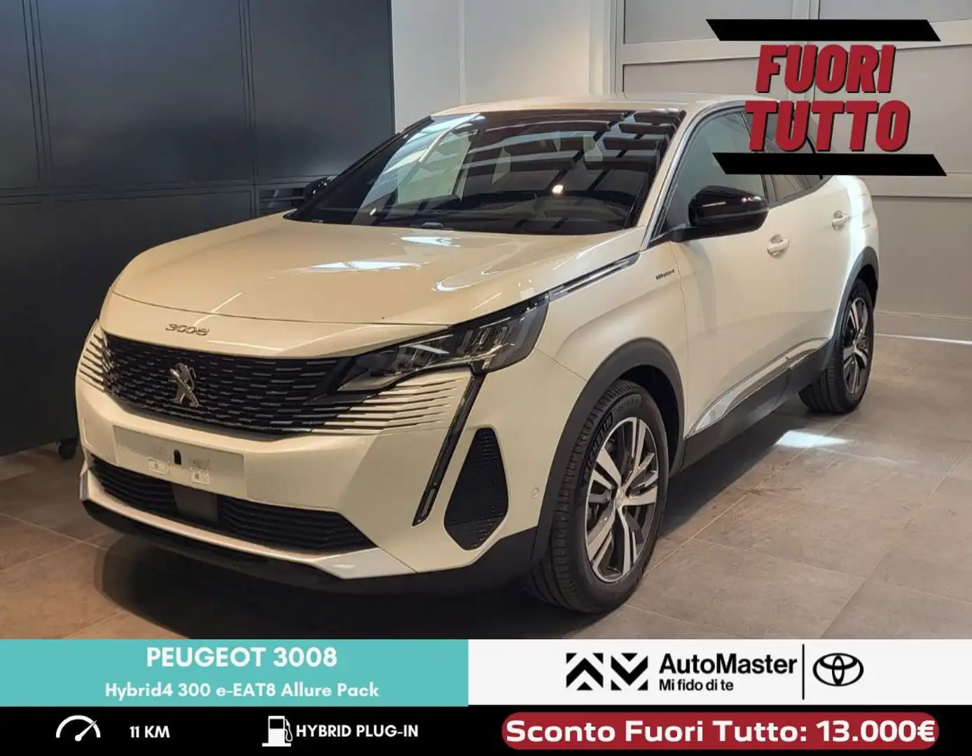 Peugeot 3008 Hybrid4 300 e-EAT8 Allure Pack Bianco - 1