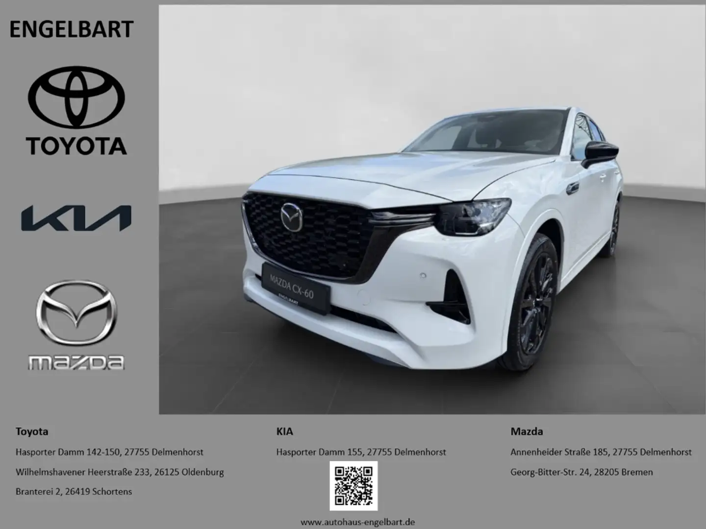 Mazda CX-60 Homura Hybrid AWD 2.5 e-SKYACTIV-PHEV EU6e HUD Nav Weiß - 1