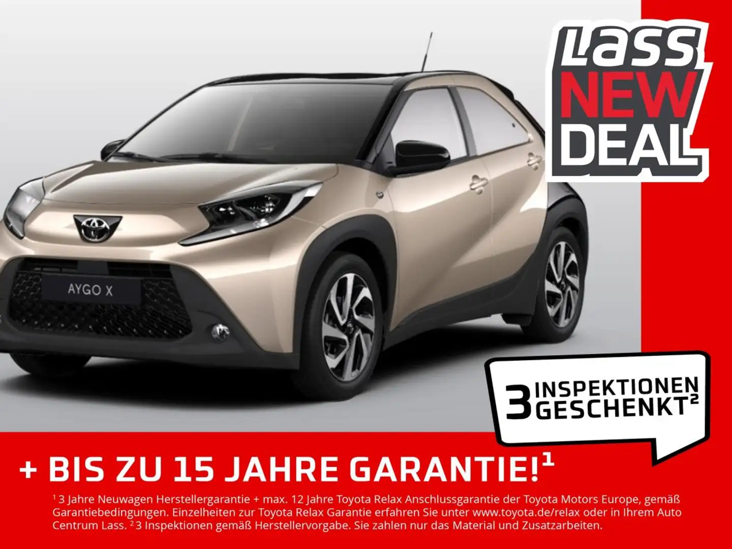Toyota Aygo X Team D +SHZ+CarPlay+Navi+SpiegelHZ+Klima+ Beige - 1