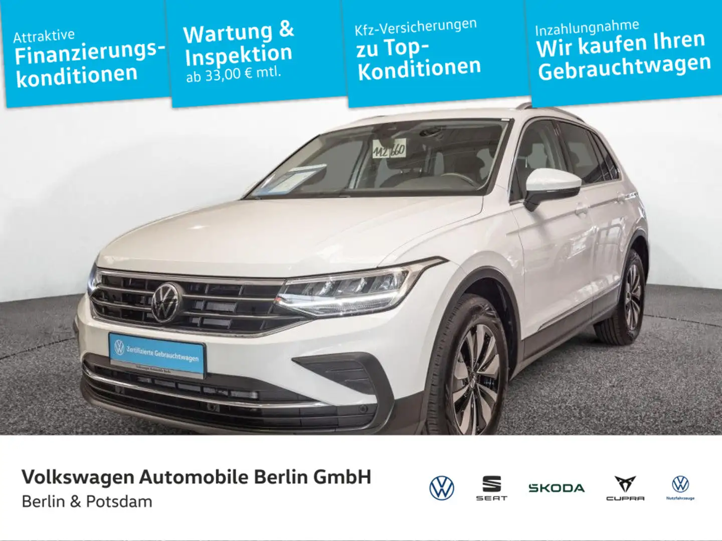 Volkswagen Tiguan 2.0 TDI DSG Move Navi R-Kam AHK SHZ Weiß - 1
