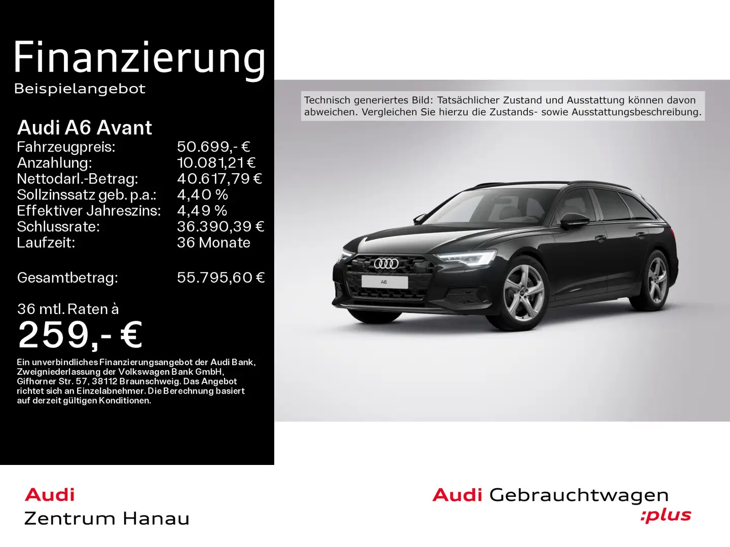 Audi A6 45 TDI quattro advanced*AHK*MATIRX*19ZO Schwarz - 1