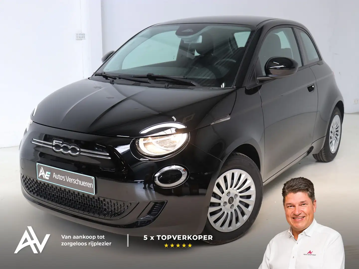 Fiat 500e Action ** Lane Assist | Airco | Bluetooth Czarny - 1