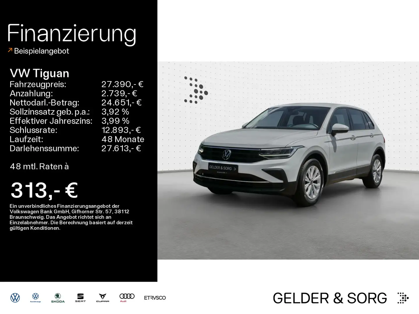 Volkswagen Tiguan 2.0 TDI EPH*LED*Navigation*DAB+*AHK Bianco - 1