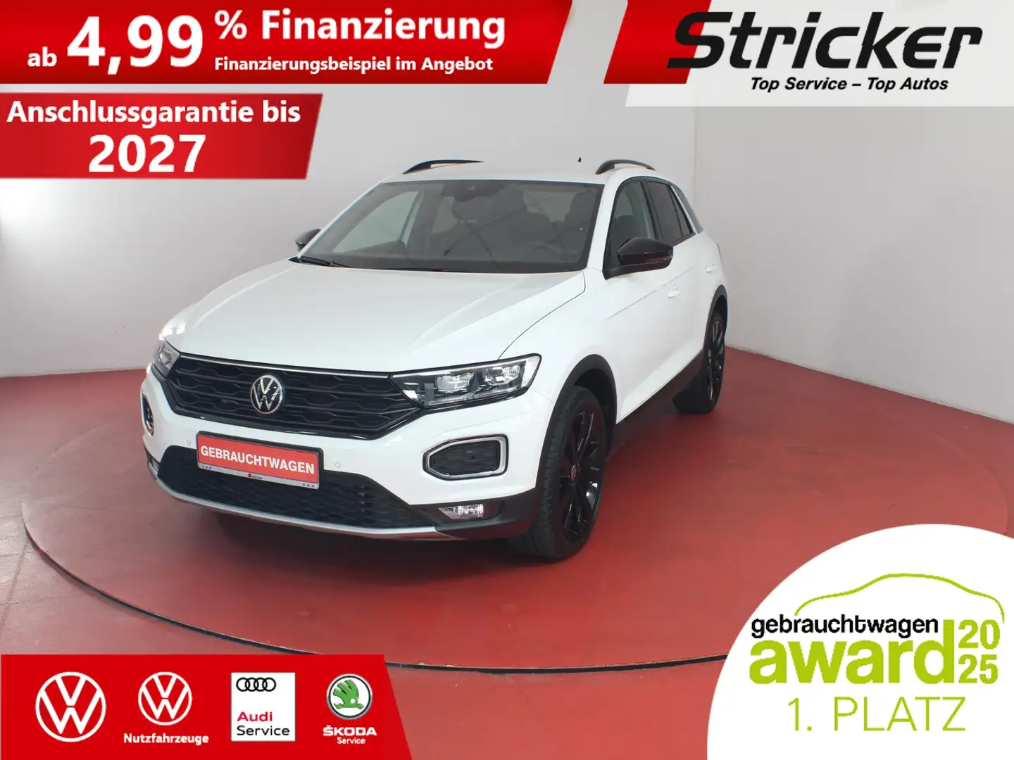 Volkswagen T-Roc Sport Black Style 1.5TSI DSG 296,-ohne Anzahlung Blanc - 1