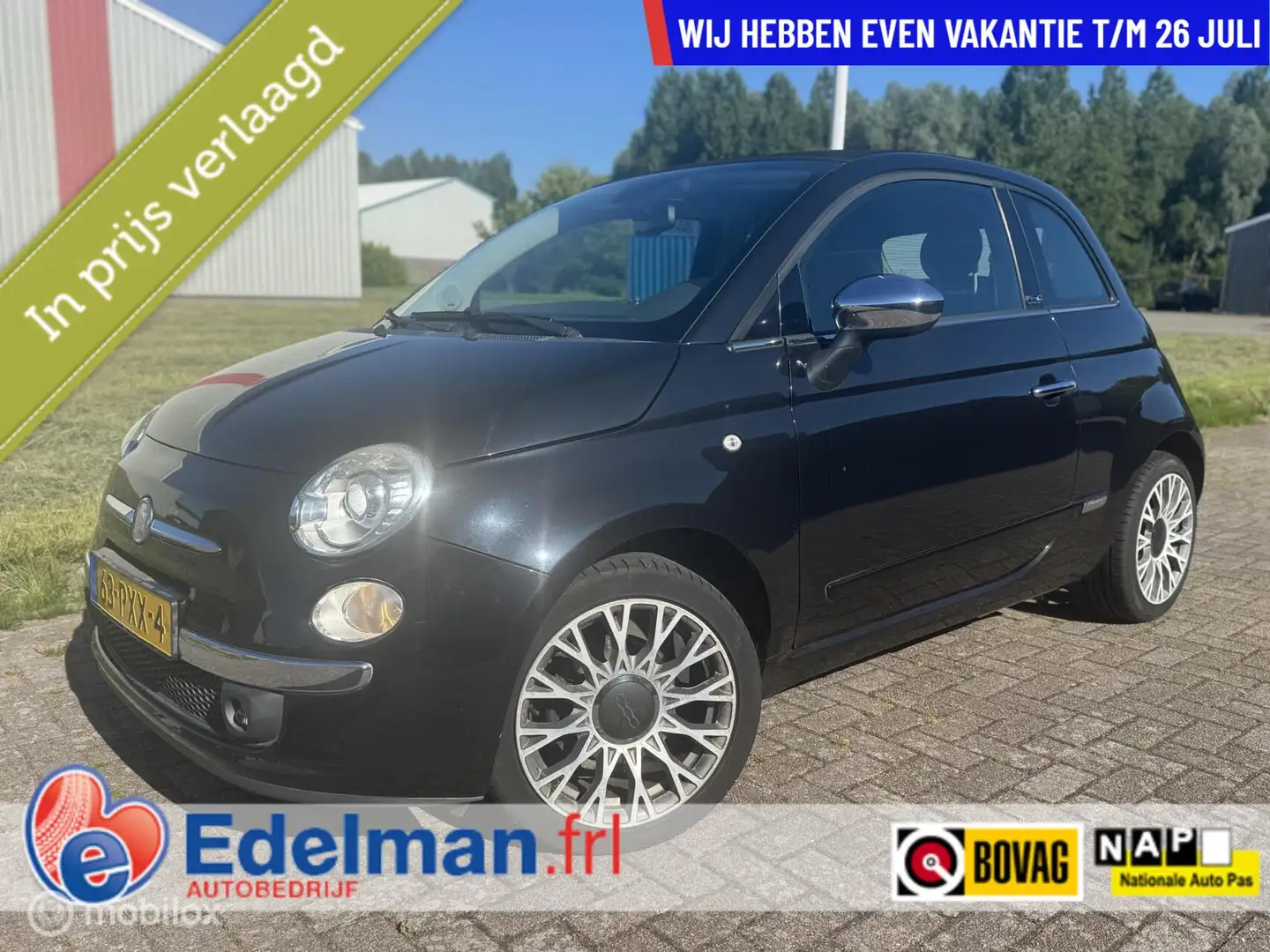Fiat 500C 0.9 TwinAir Sport Zwart - 1