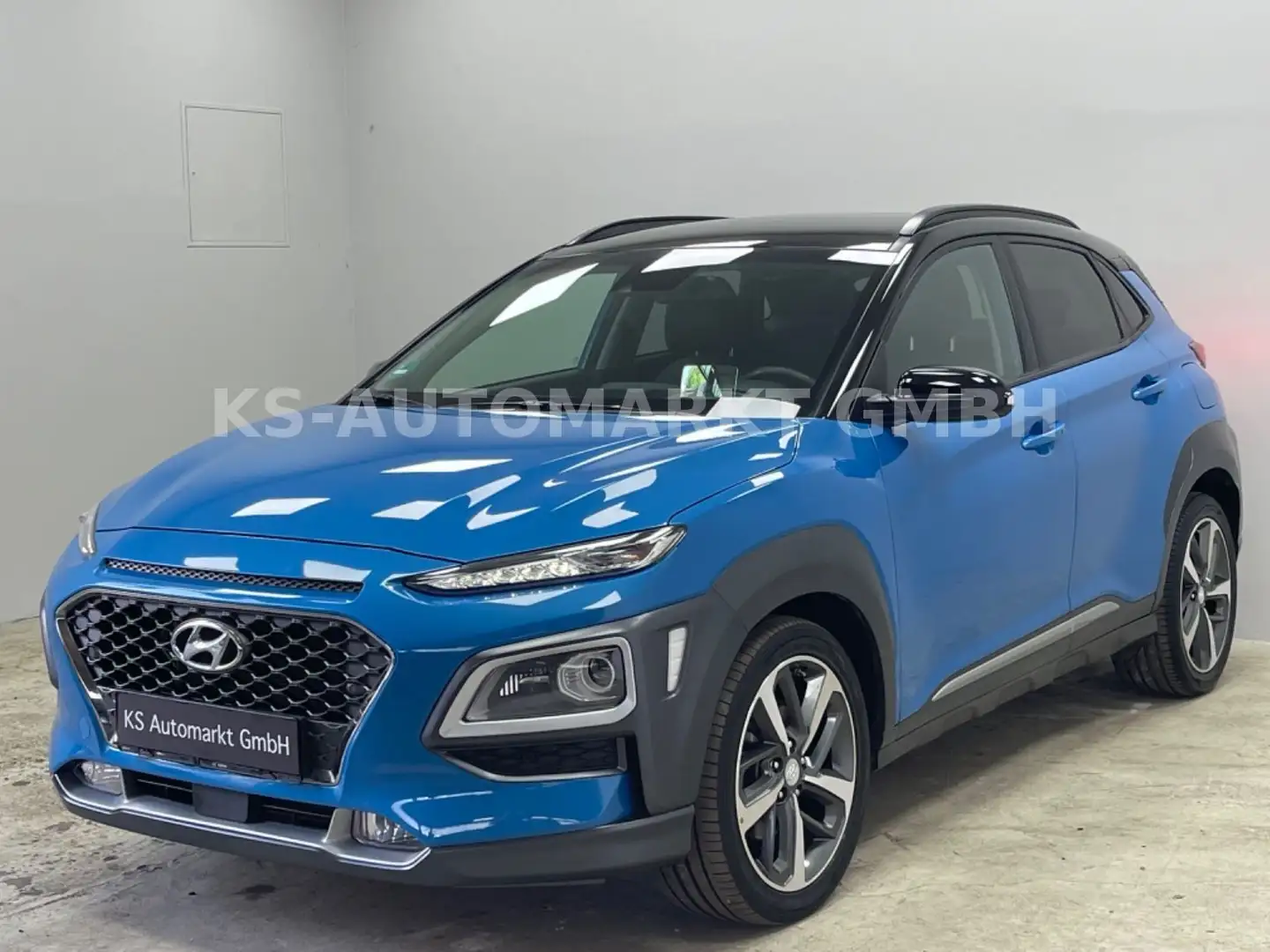 Hyundai KONA 1.6 T-GDI Style 4WD*Leder*Navi*AHK*R-KAM* Bleu - 1