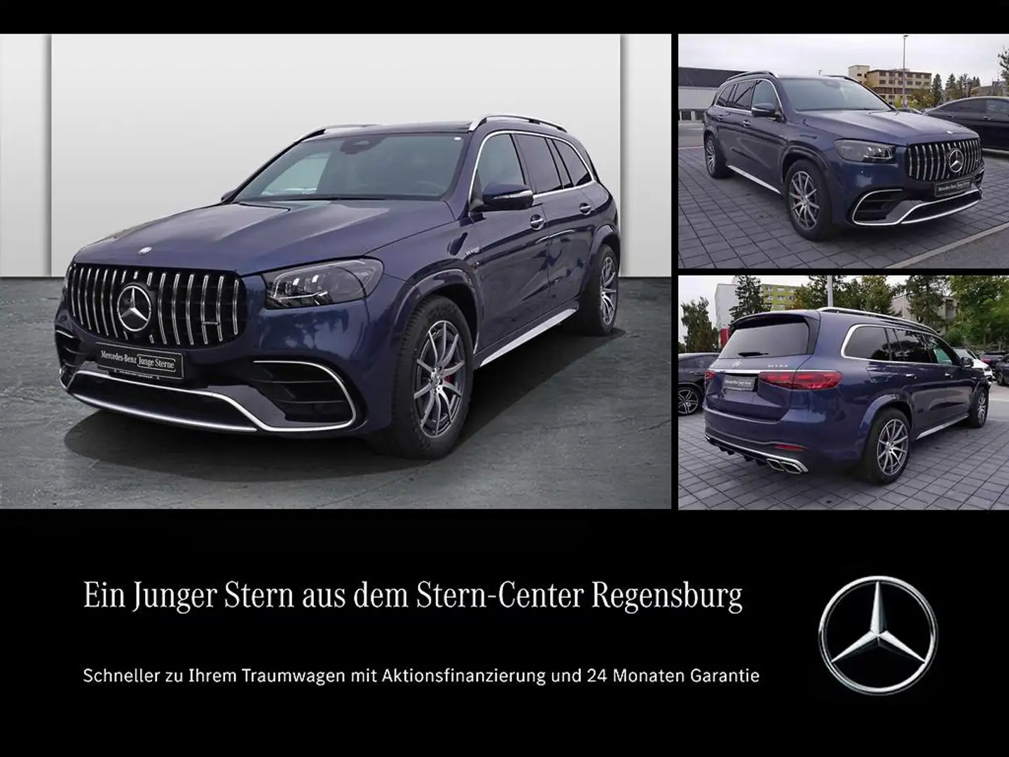 Mercedes-Benz GLS 63 AMG 4M+AHK+PANO+STANDHEIZUNG+AHK+HUD+360° Blau - 1