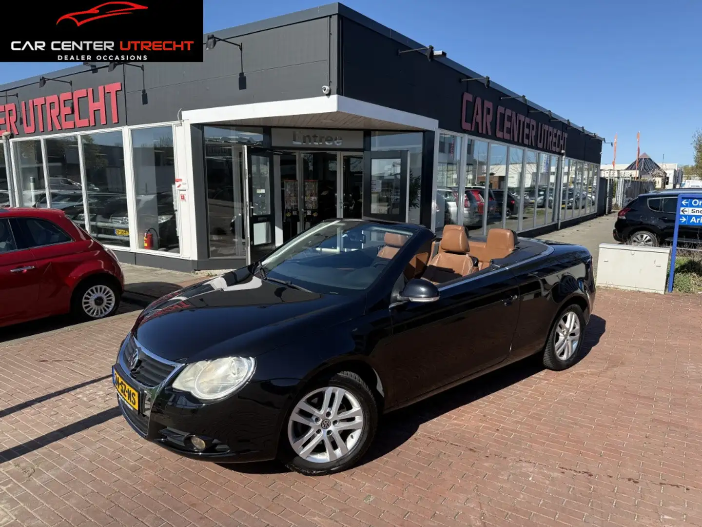 Volkswagen Eos 2.0-16v FSI | leder | airco | 6 versn | Negru - 1
