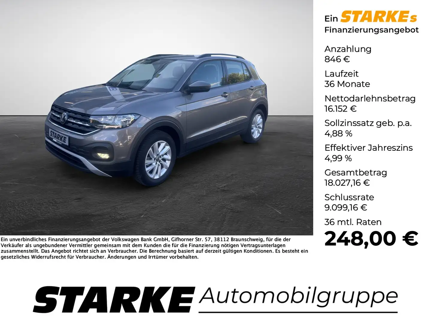 Volkswagen T-Cross 1.0 l TSI Life Gris - 1