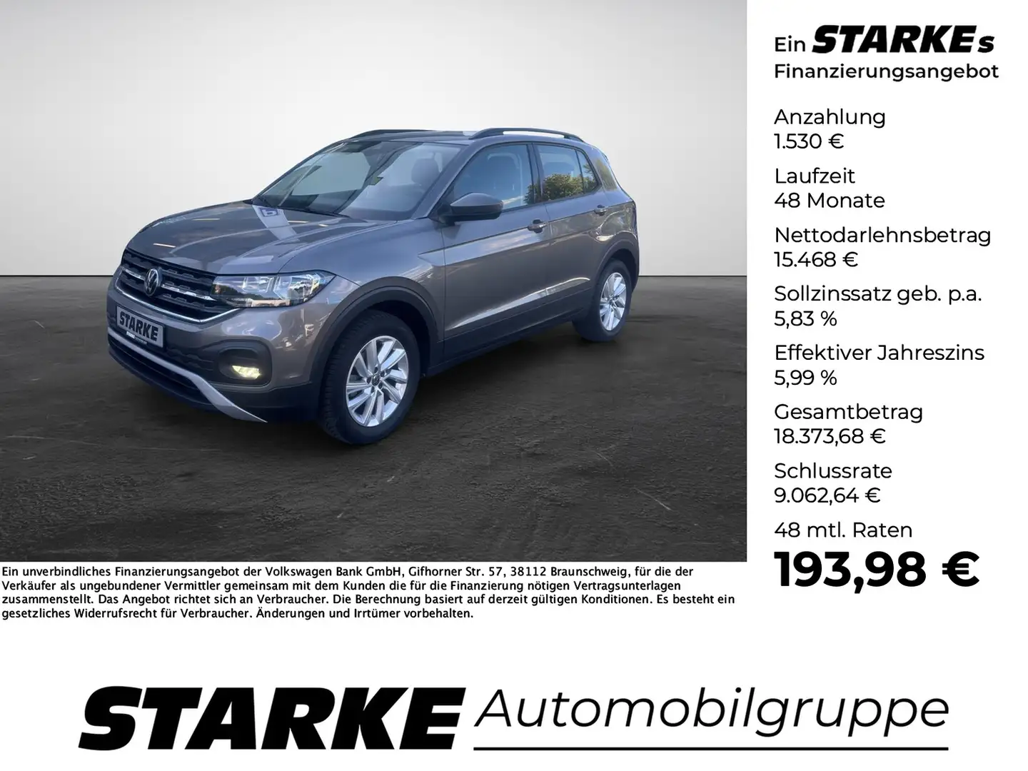 Volkswagen T-Cross 1.0 l TSI Life Grijs - 1