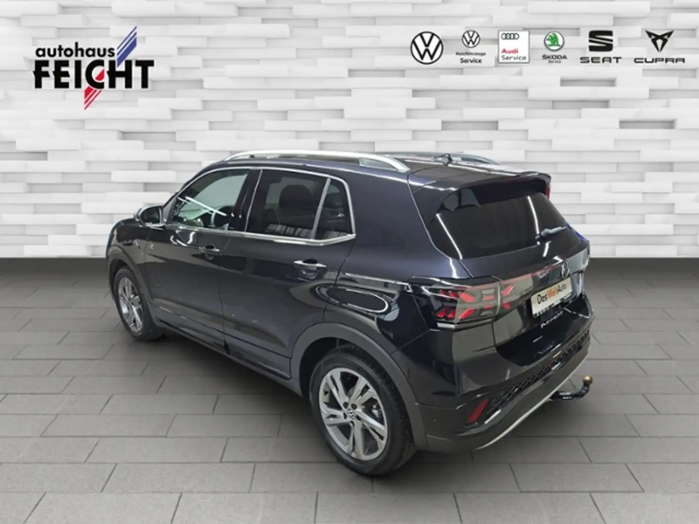 Volkswagen T-Cross 1.0 TSI R-Line+LED+NAVI+AHK+RFK+APP-CON. Schwarz - 2