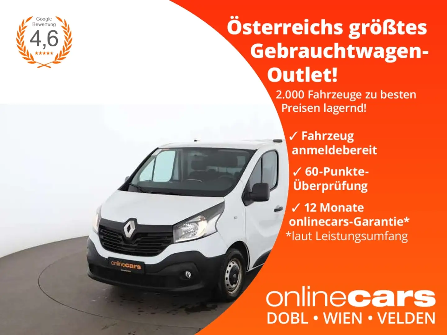 Renault Trafic Kasten 1.6 dCi 120 L1H1 3-SITZER AHK NAVI Blanc - 1