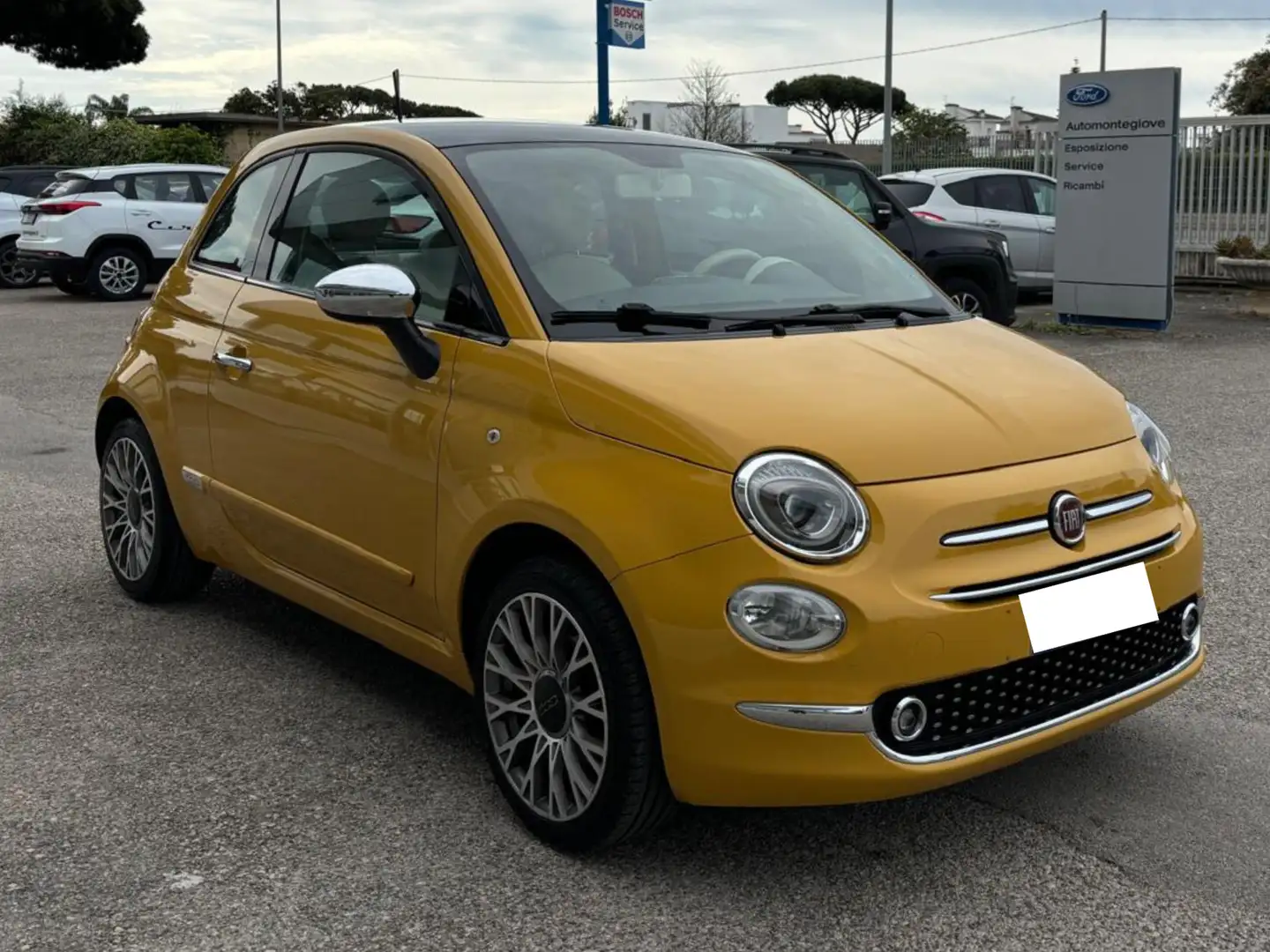 Fiat 500 1.2 Lounge Jaune - 2