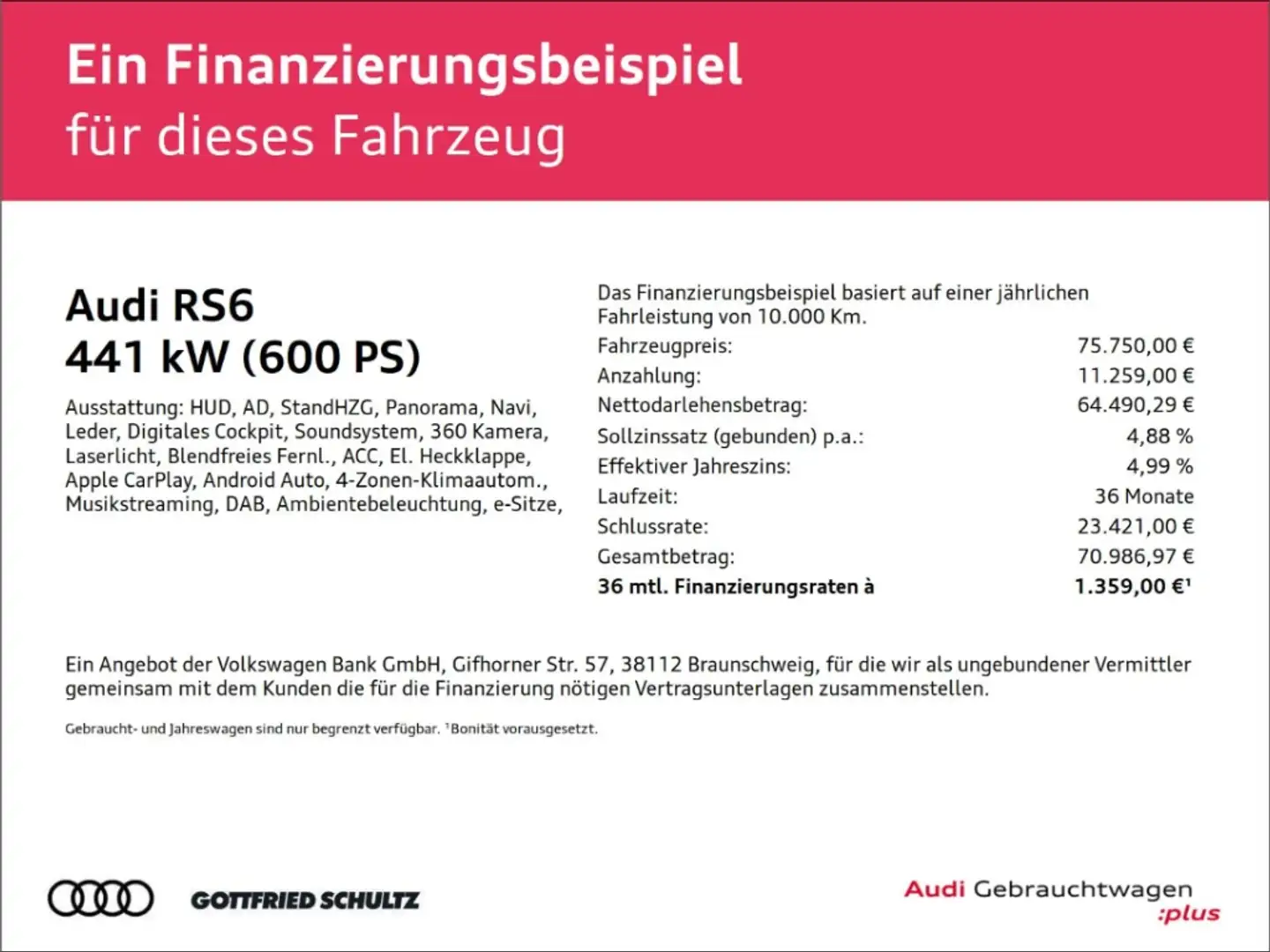 Audi RS6 Avant 4.0 TFSI quattro PANO ACC B&O HEAD-UP Schwarz - 1