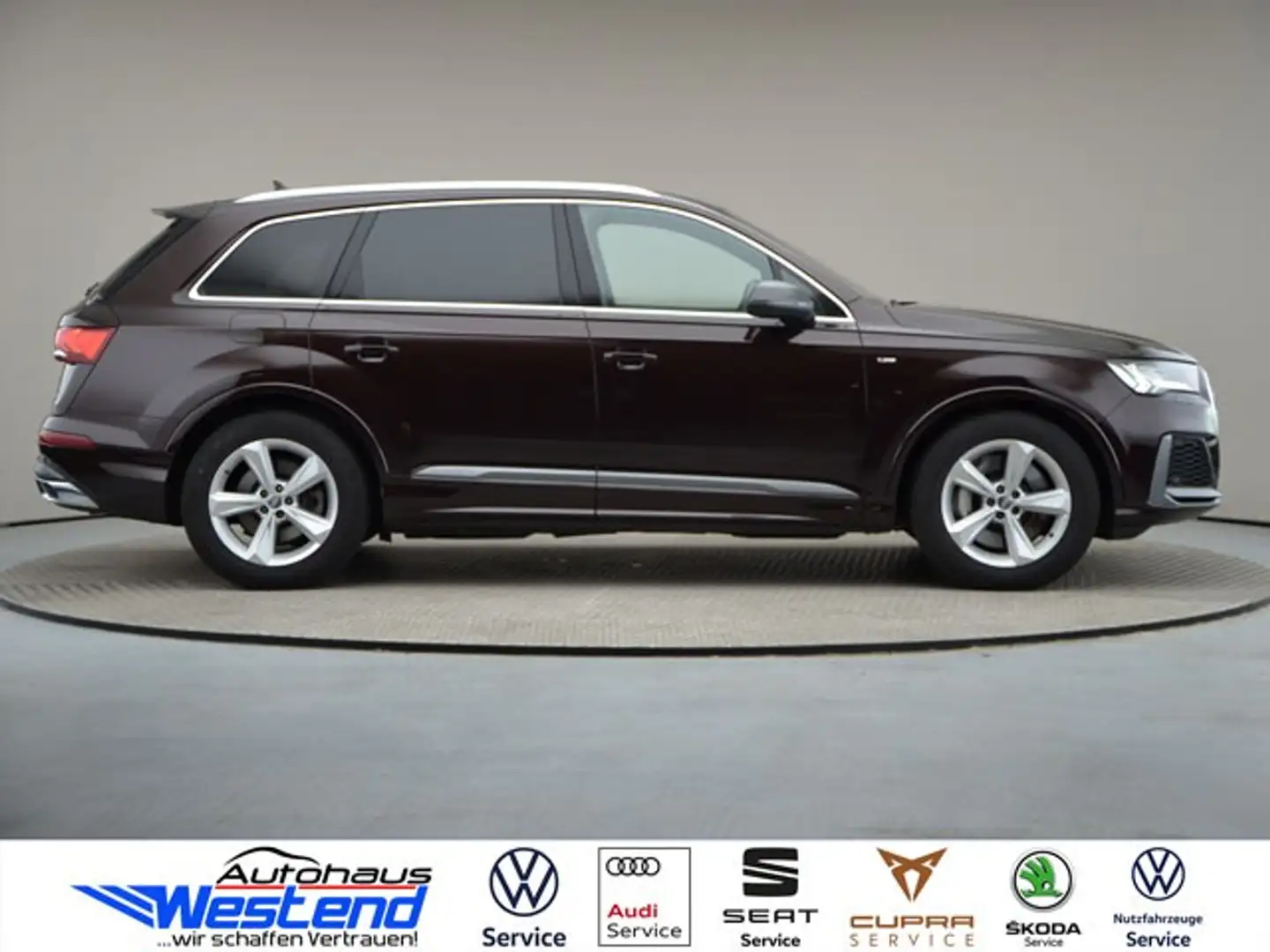 Audi Q7 55 S line TFSI e 280kW qu. Navi MatrixLED AHK Lede Brown - 2