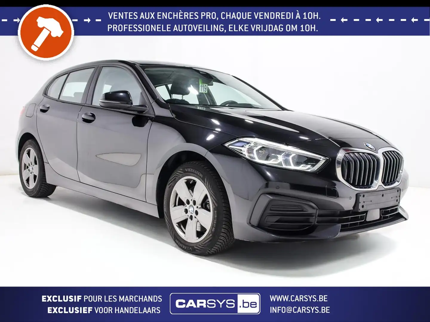 BMW 116 D - BVA LED - GPS - RADAR AV ARR - JA16 Zwart - 1