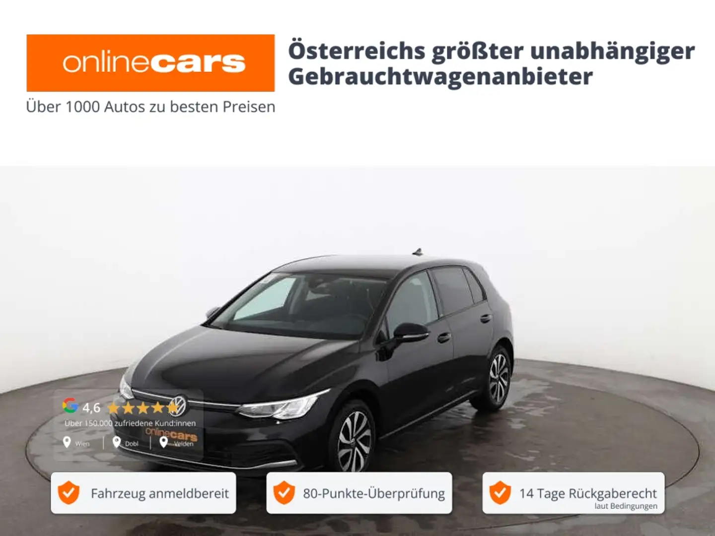 Volkswagen Golf VIII 2.0 TDI Style Aut LED AHK RADAR NAVI Schwarz - 1