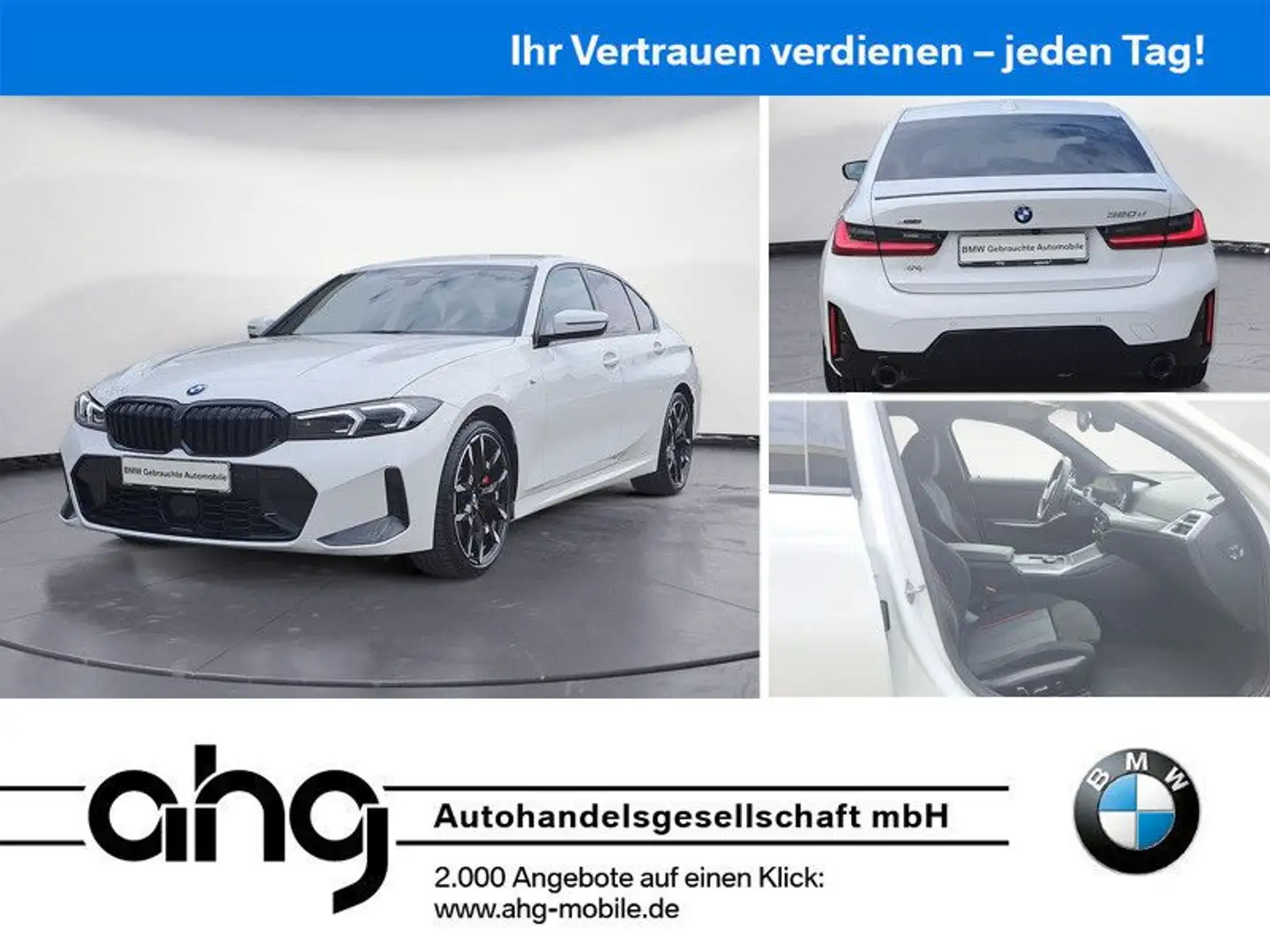 BMW 320 d xDrive Automatik M Sportpaket pro Navi Temp Weiß - 1