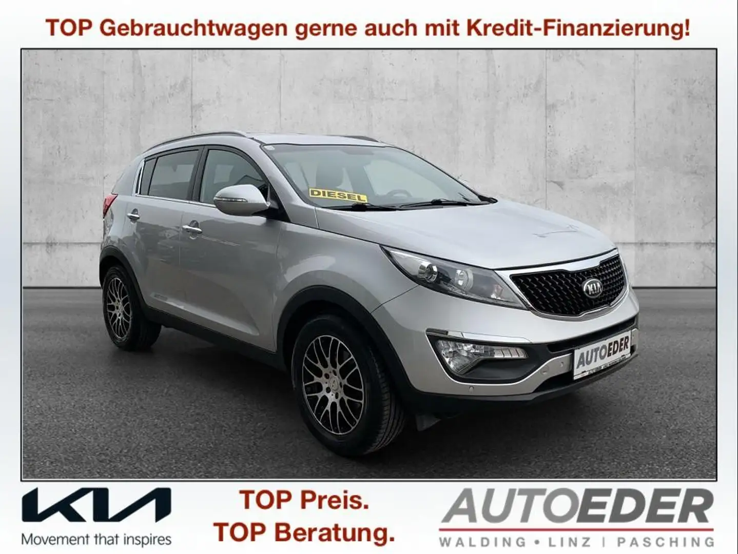 Kia Sportage 20 Jahre Edition 1,7 CRDi 2WD ISG Silber - 1