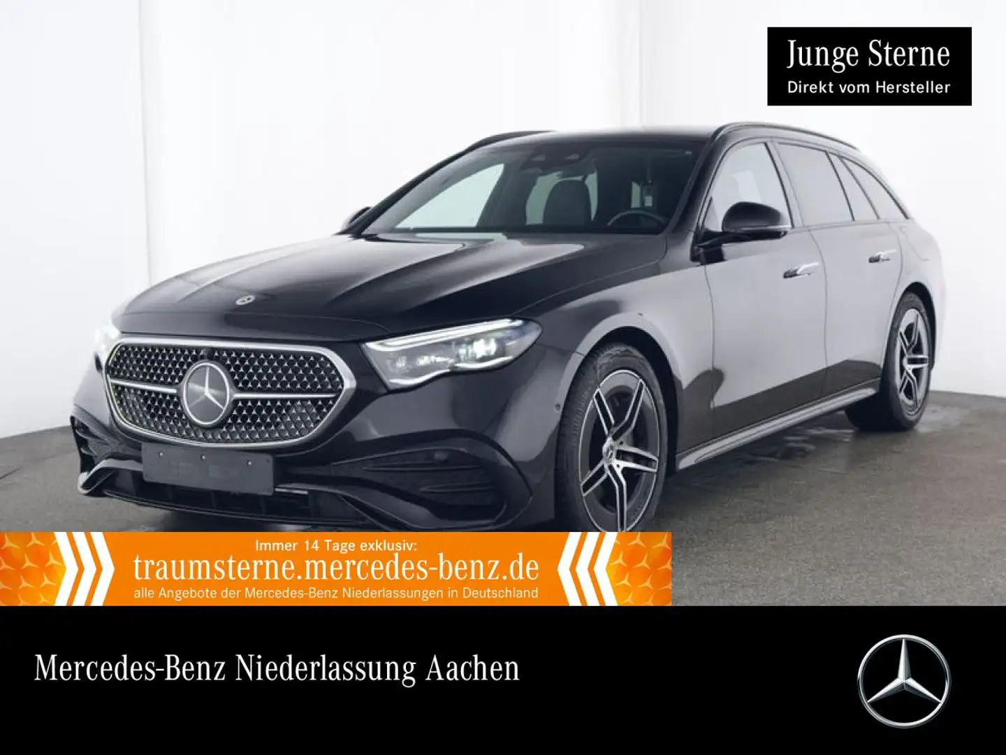 Mercedes-Benz E 300 de T AMG Fahrass 360° Pano Burmester Distr. Schwarz - 1