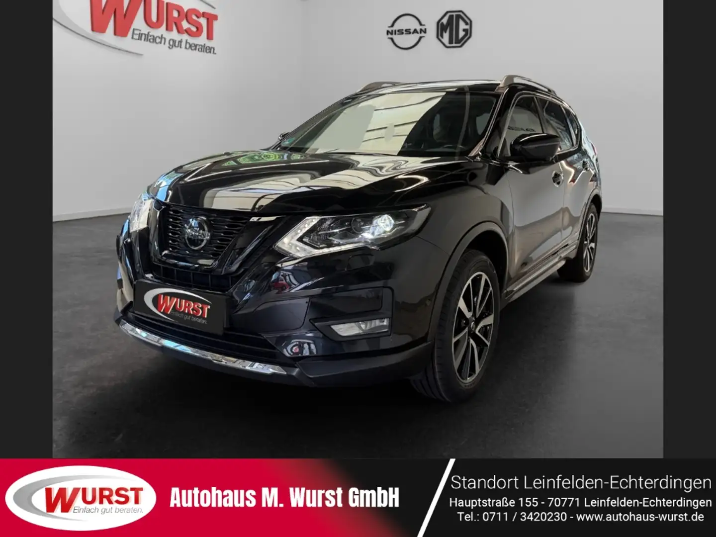 Nissan X-Trail Tekna Automatik Bose AVM WKR Verstärkte AHK abnehm Schwarz - 1