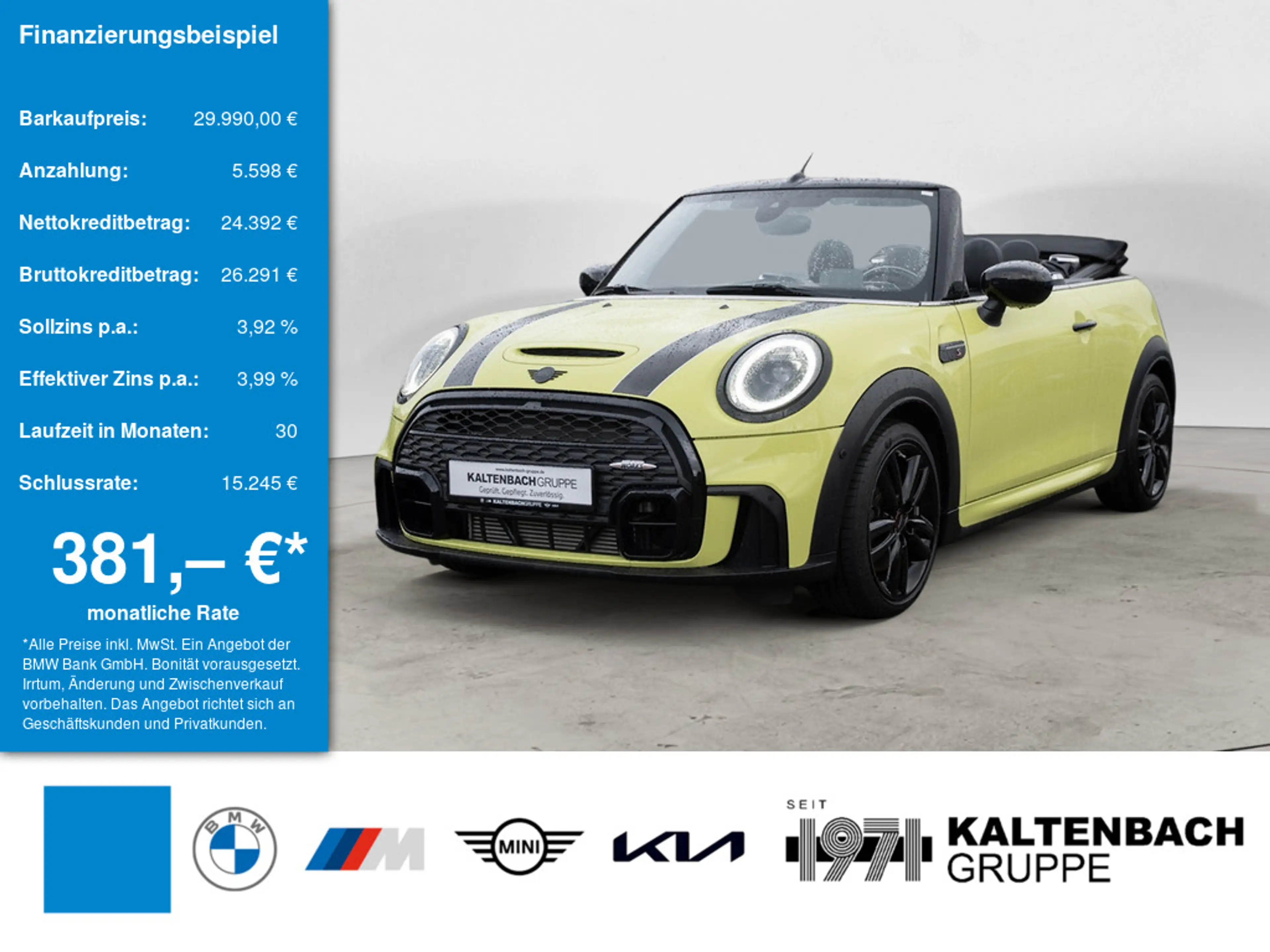 MINI Cooper S Cabrio JCW Trim FACEL. HUD LED NAVI