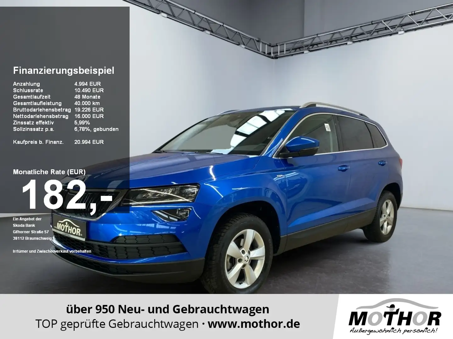 Skoda Karoq Drive 125 1.5TSI 4xSHZ Digital Cockpit Blau - 1