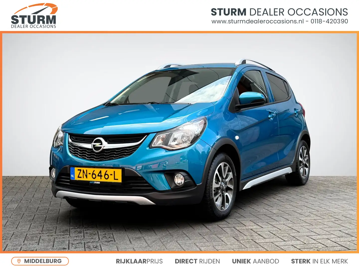 Opel Karl 1.0 Rocks Online Edition Lage KM-Stand + NL Auto! Blauw - 1