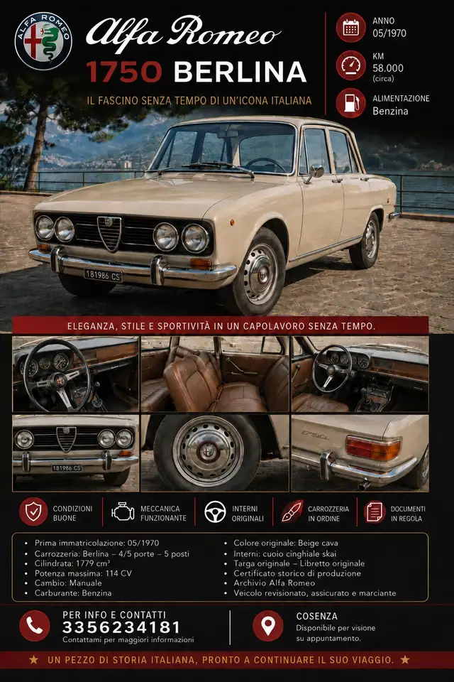 Alfa Romeo 1750 Berlina, foto 3