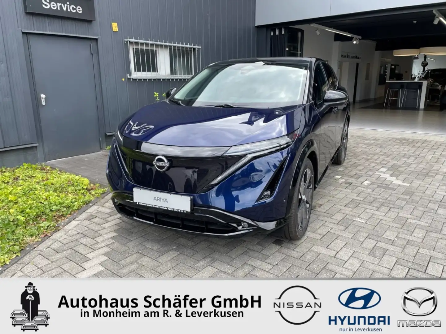 Nissan Ariya EVOLVE e-4ORCE 87kWh 306PS HUD El. Panodach Navi L Bleu - 1