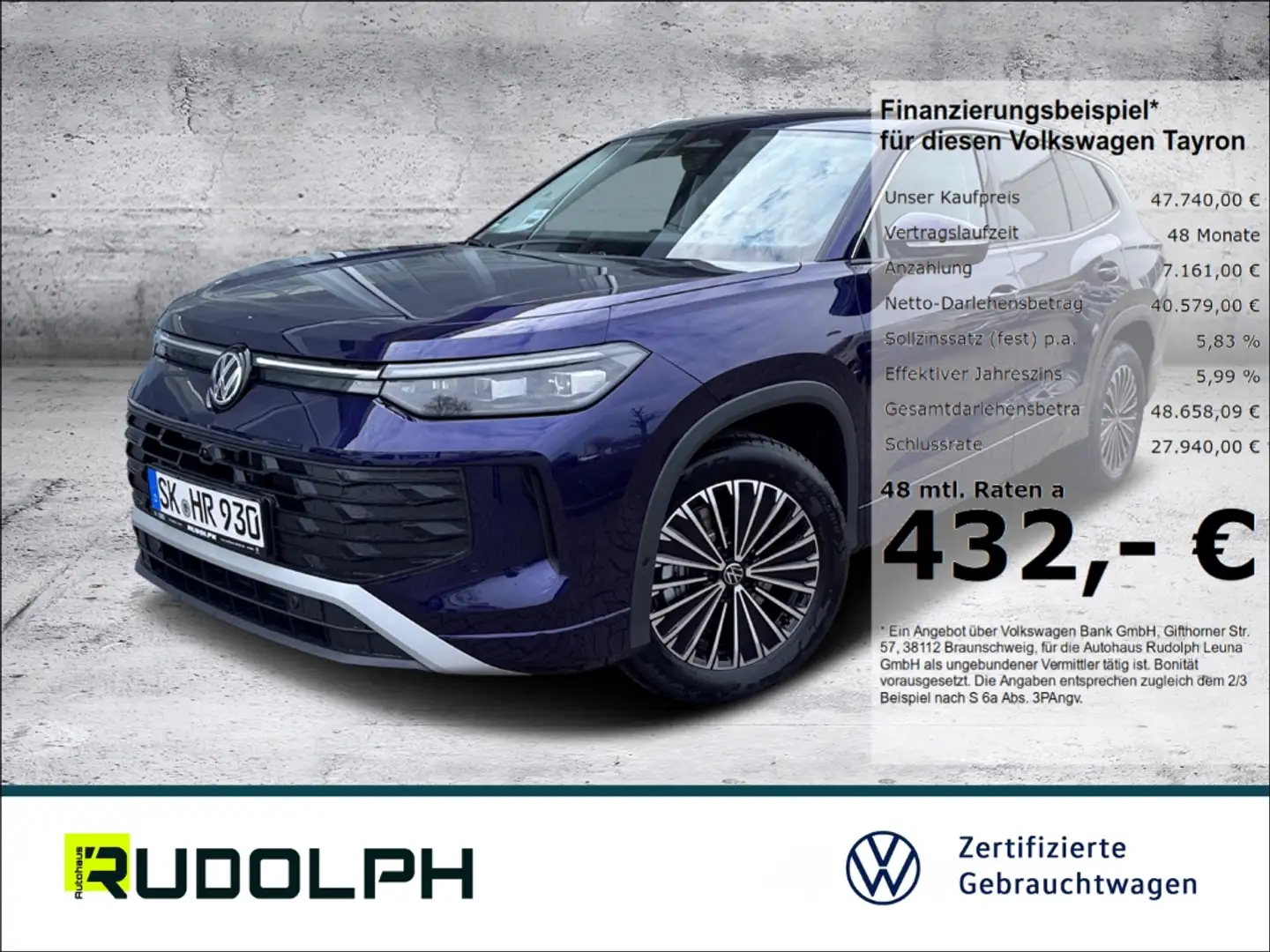 Volkswagen Tayron 1.5 eTSI Life DSG LED AHK SHZ ACC Navi BT Fernlich Violett - 1