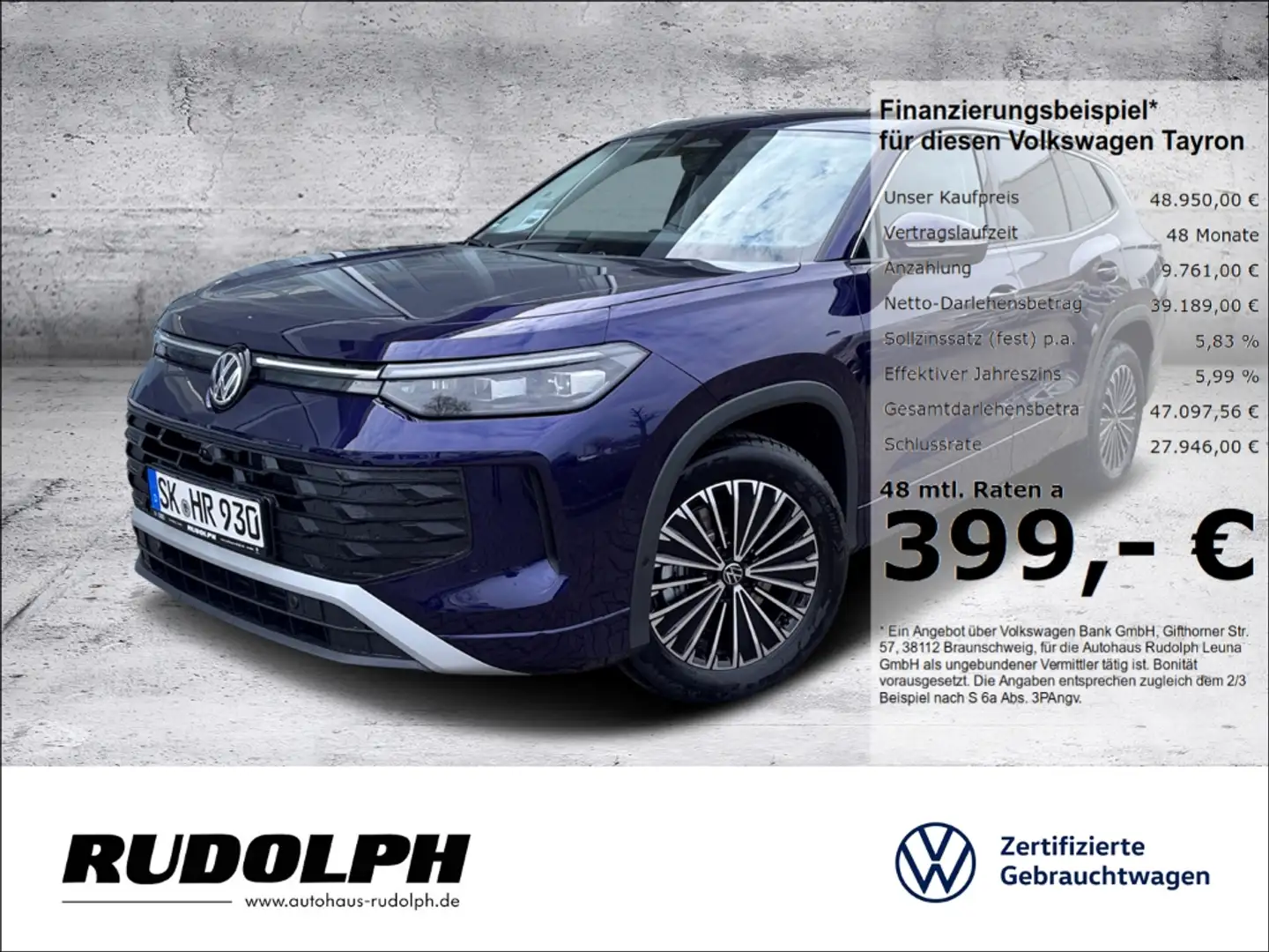 Volkswagen Tayron 1.5 eTSI Life DSG LED AHK SHZ ACC Navi BT Fernlich Violett - 1