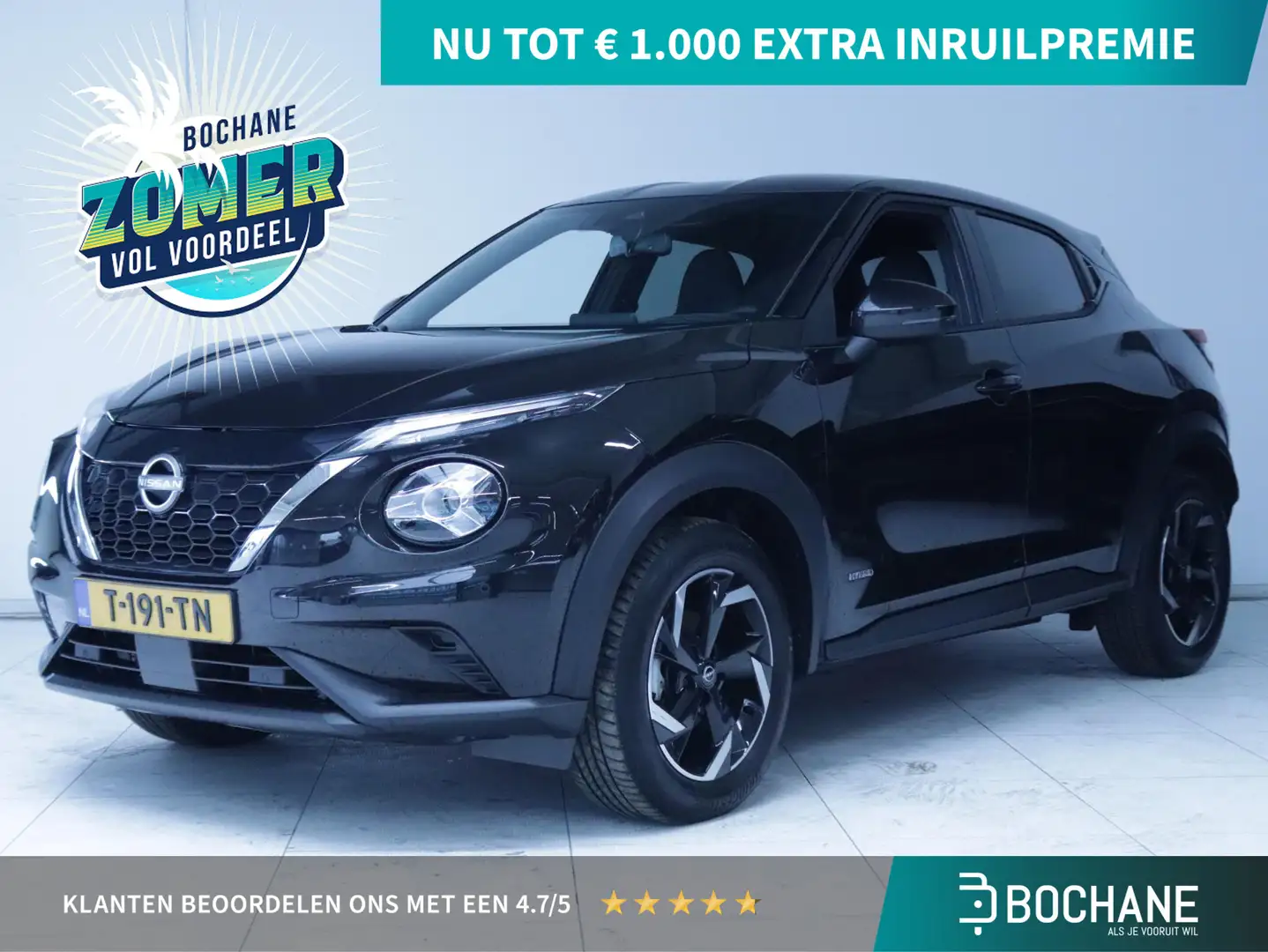 Nissan Juke 1.6 Hybrid N-Connecta Clima/Navi/Camera Zwart - 1