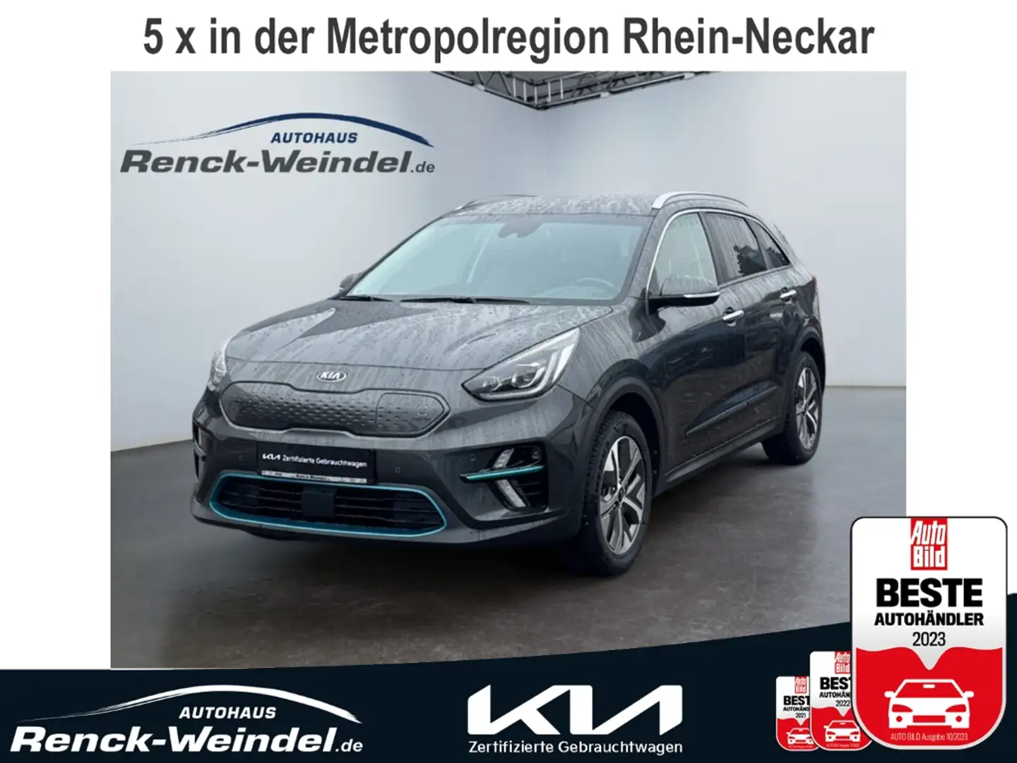 Kia Niro Spirit 64kWh Klimaautom Navi Rückfahrkam. Android Grigio - 1