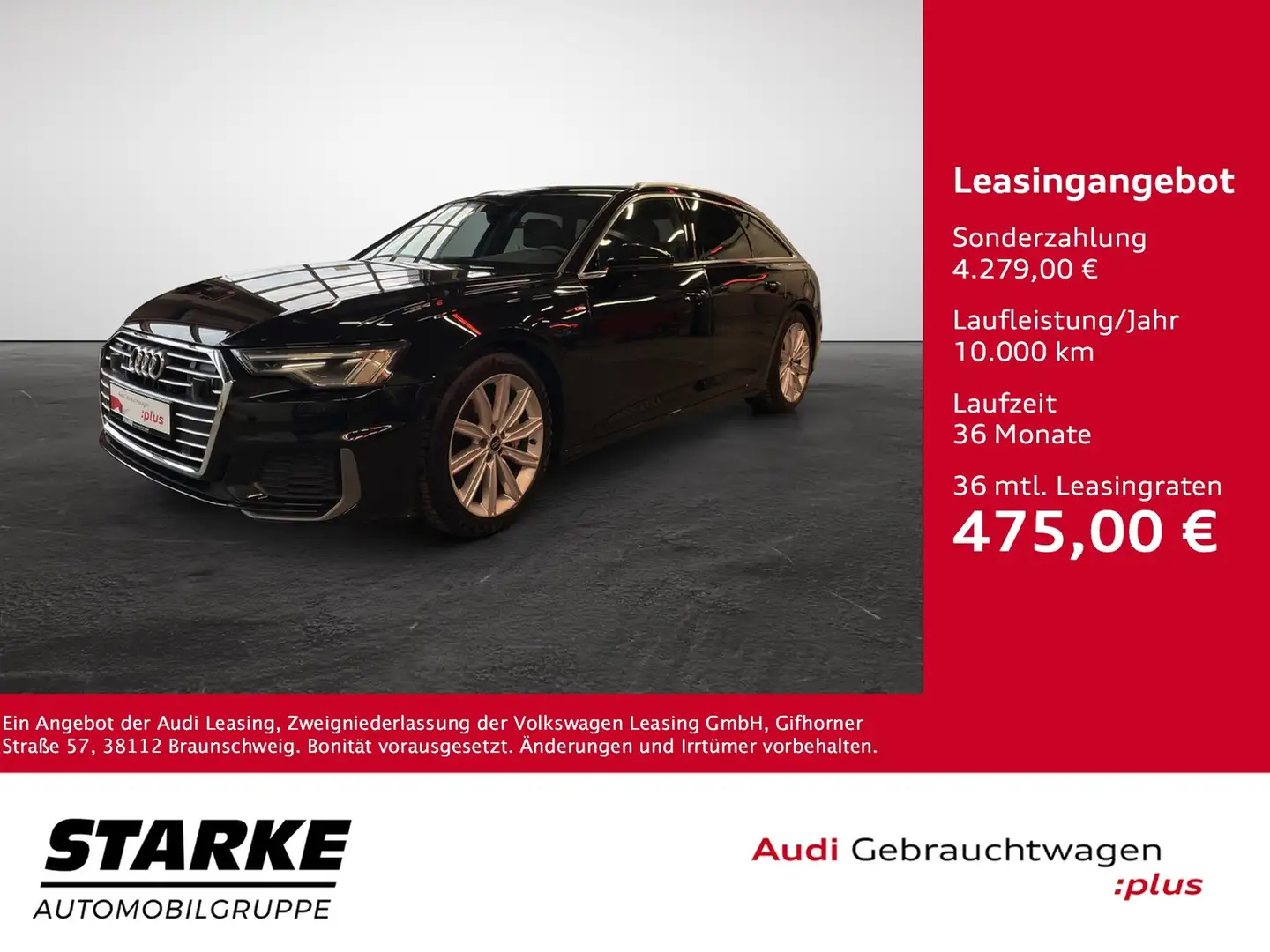 Audi A6 Avant 45 TFSI quattro S tronic S line Schwarz - 1