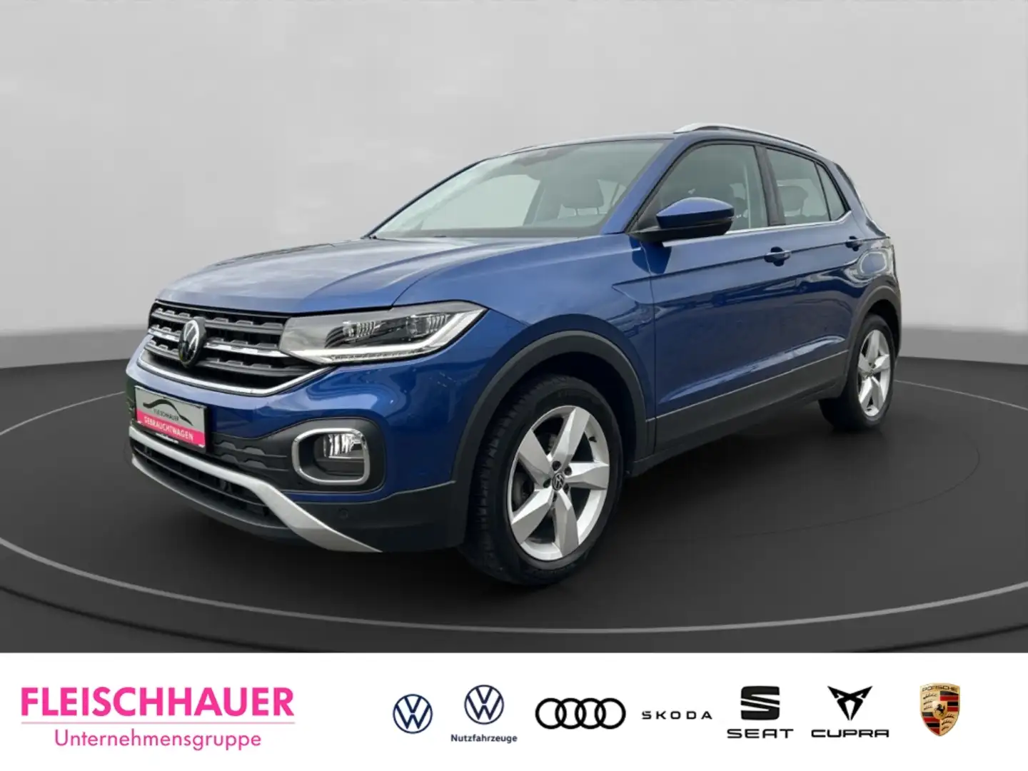 Volkswagen T-Cross Style TSI 1.0+SHZ+NAVI+KAMERA+KLIMAAUT Blau - 1