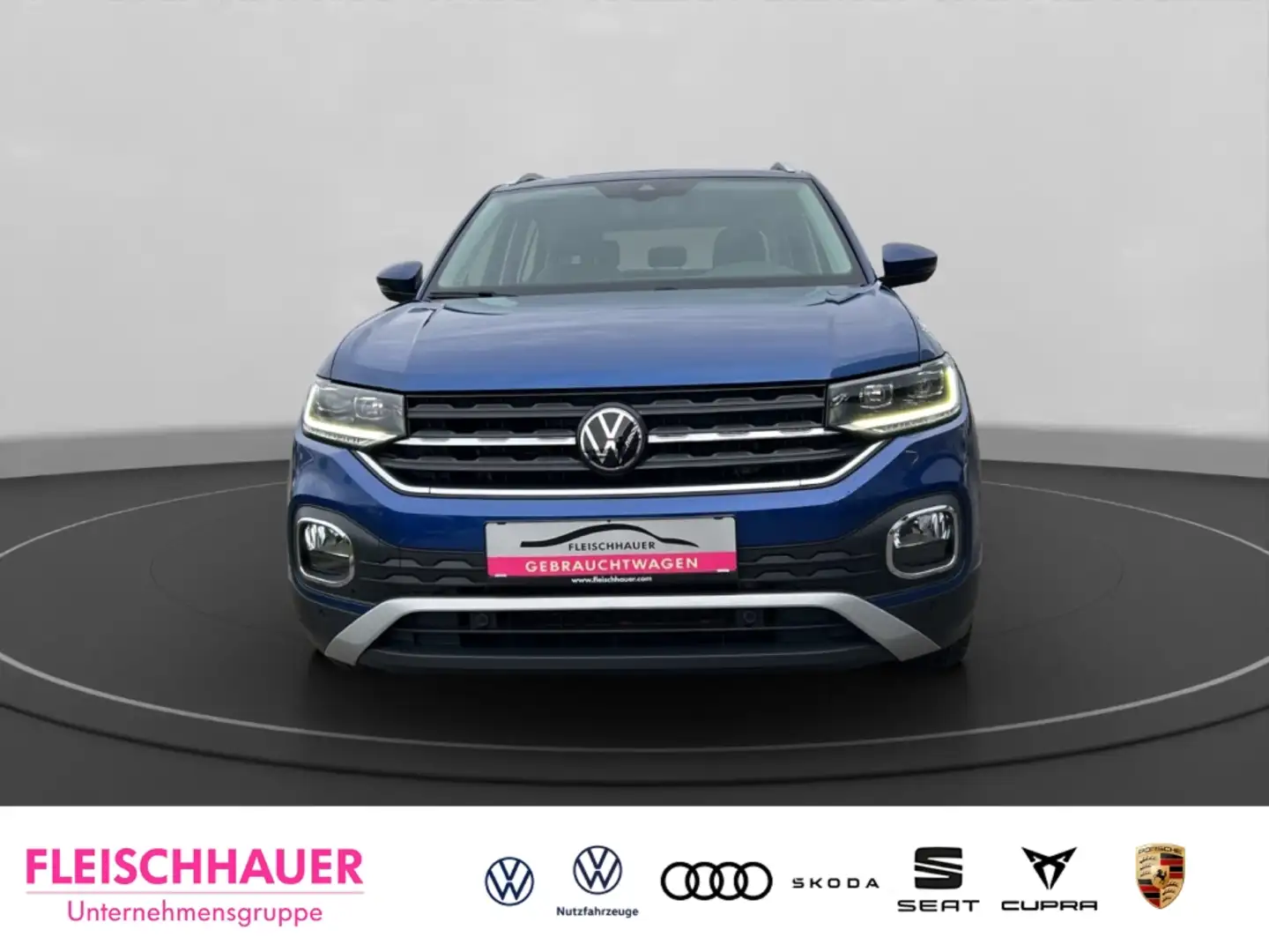 Volkswagen T-Cross Style TSI 1.0+SHZ+NAVI+KAMERA+KLIMAAUT Blau - 2