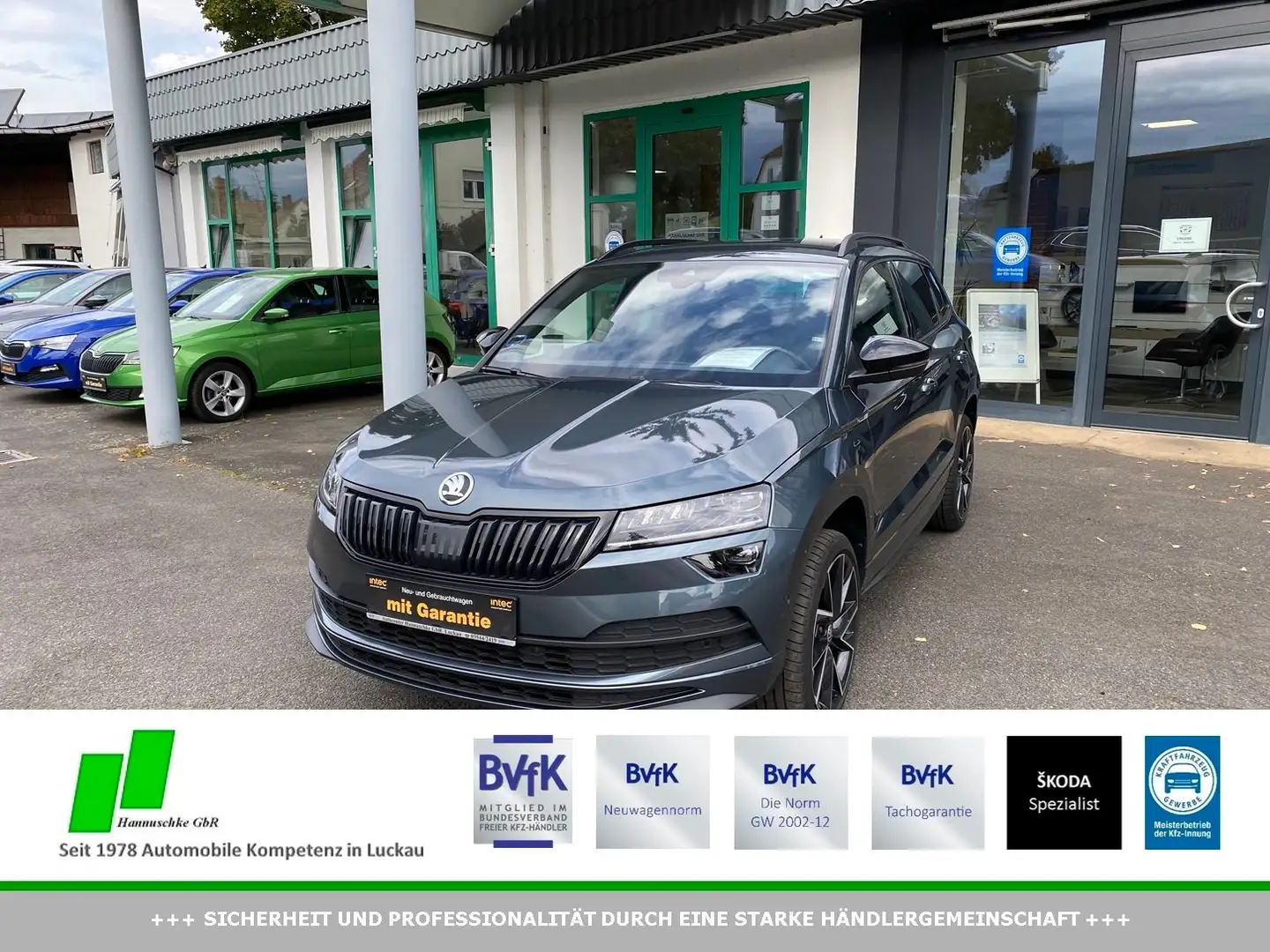 Skoda Karoq Karoq 1.5 TSI DSG Sportline STH/AHK/ACC/NAV/PLA Grau - 1