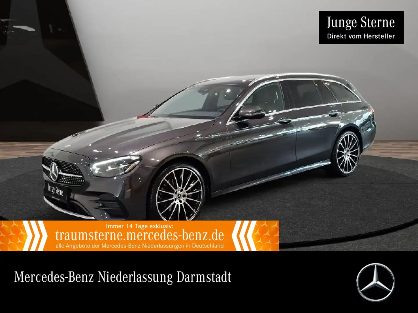 Mercedes-Benz E 300 d T 4M AMG+PANO+360+AHK+LED+BURMESTER+20"+9G Gris - 1