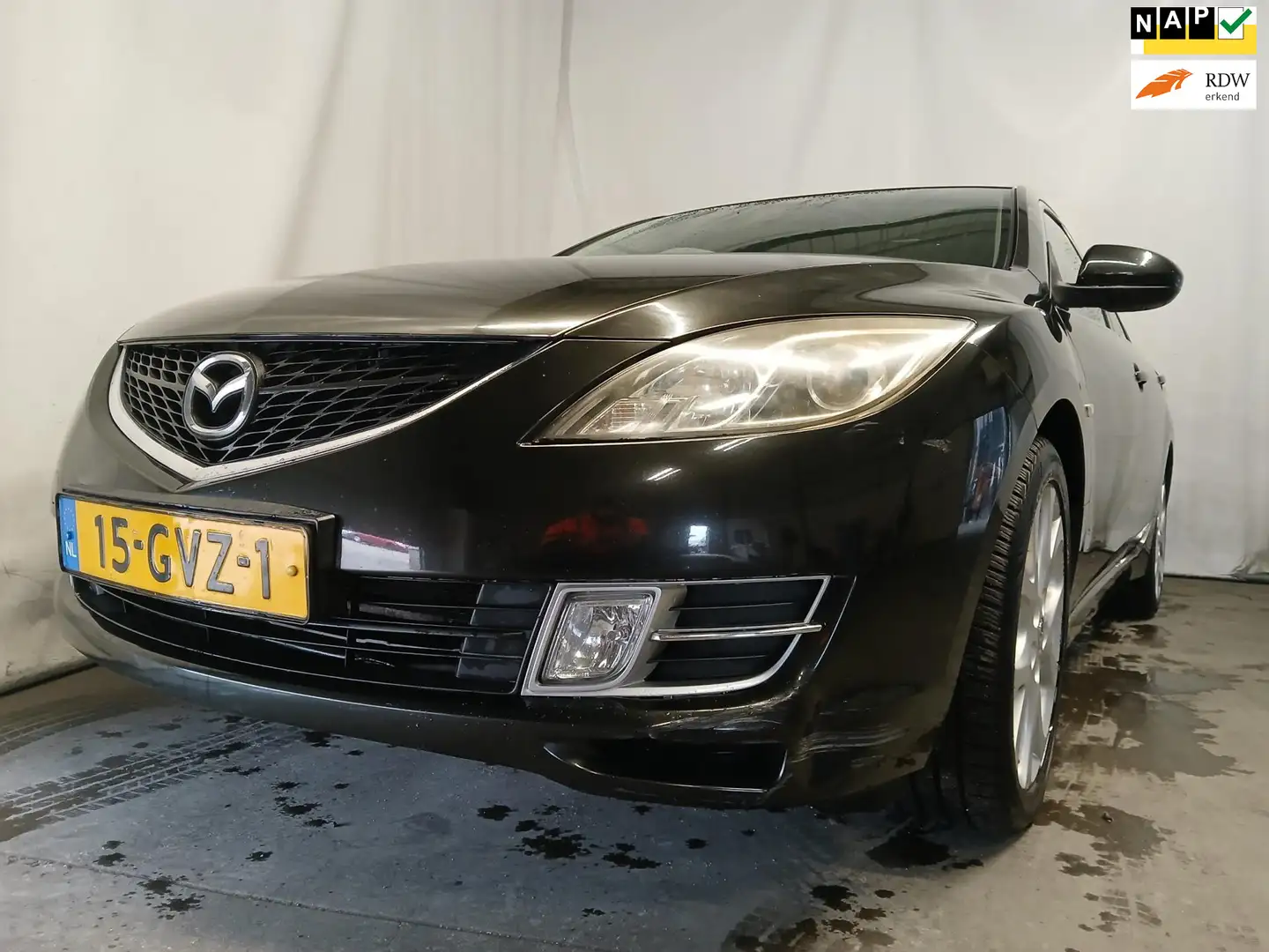 Mazda 6 Sportbreak 1.8 Touring - Airco - Motor Schade Zwart - 1
