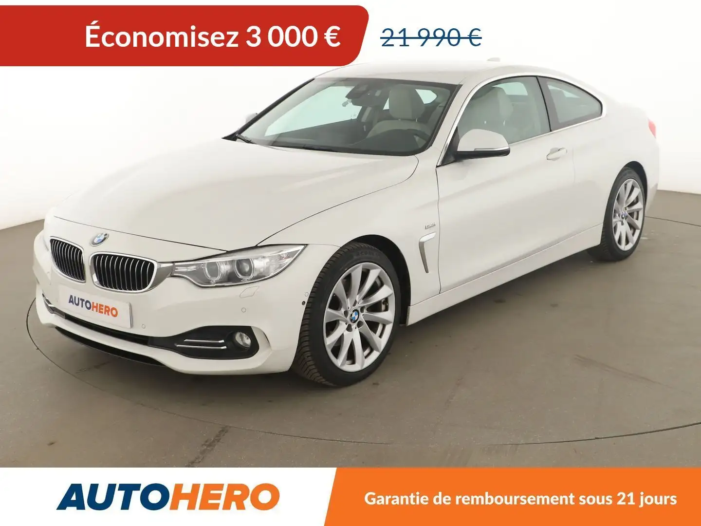 BMW 420 Coupé 420dA Luxury Blanc - 1